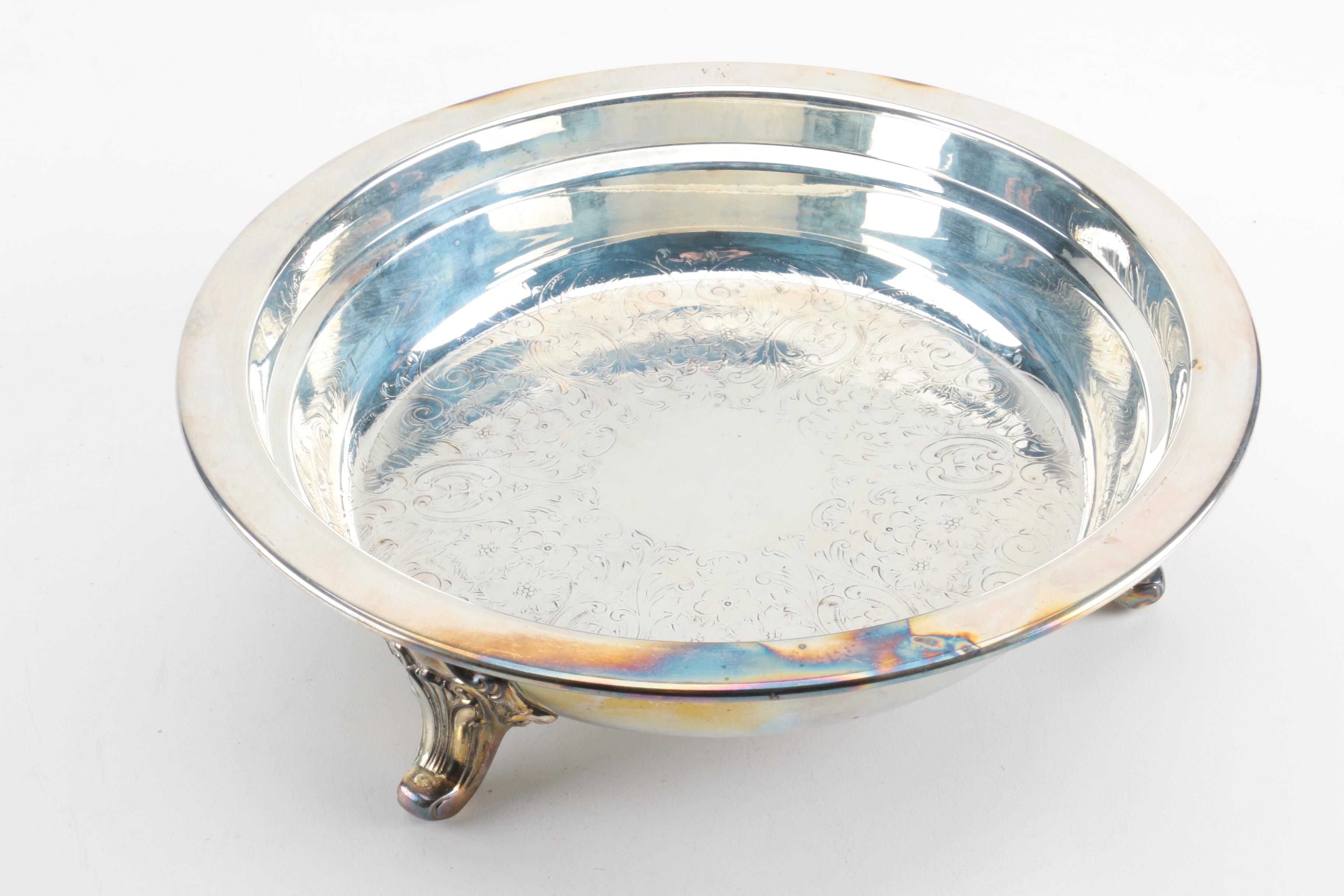 International Silver Co. "Castleton" Trays and Other Silver Plate Severware