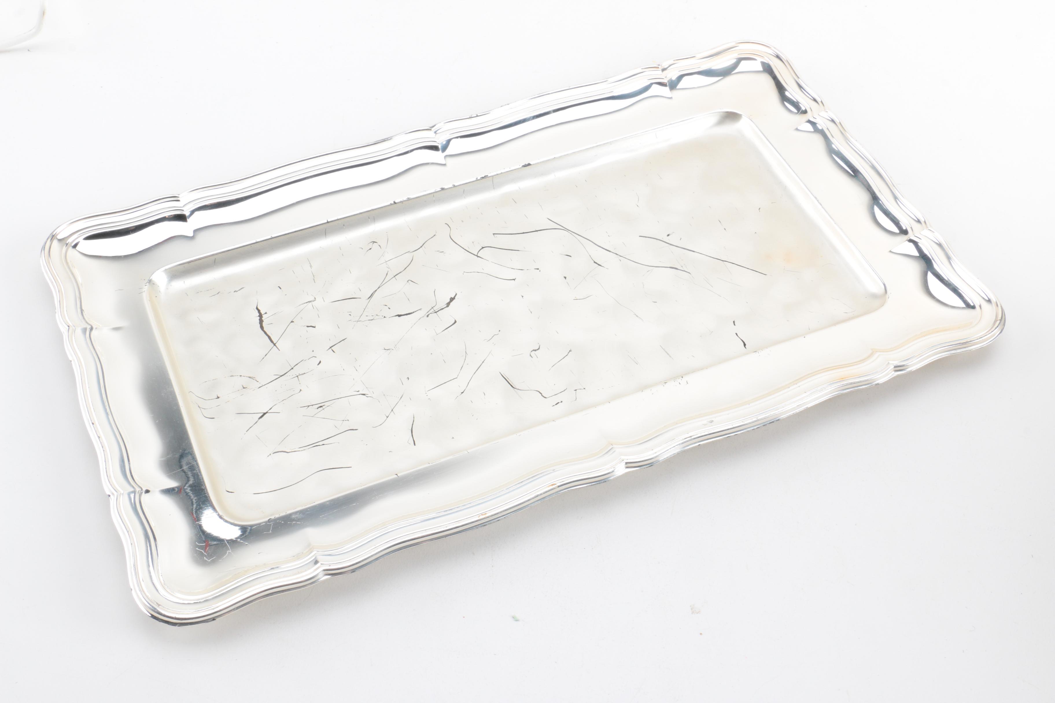 International Silver Co. "Castleton" Trays and Other Silver Plate Severware