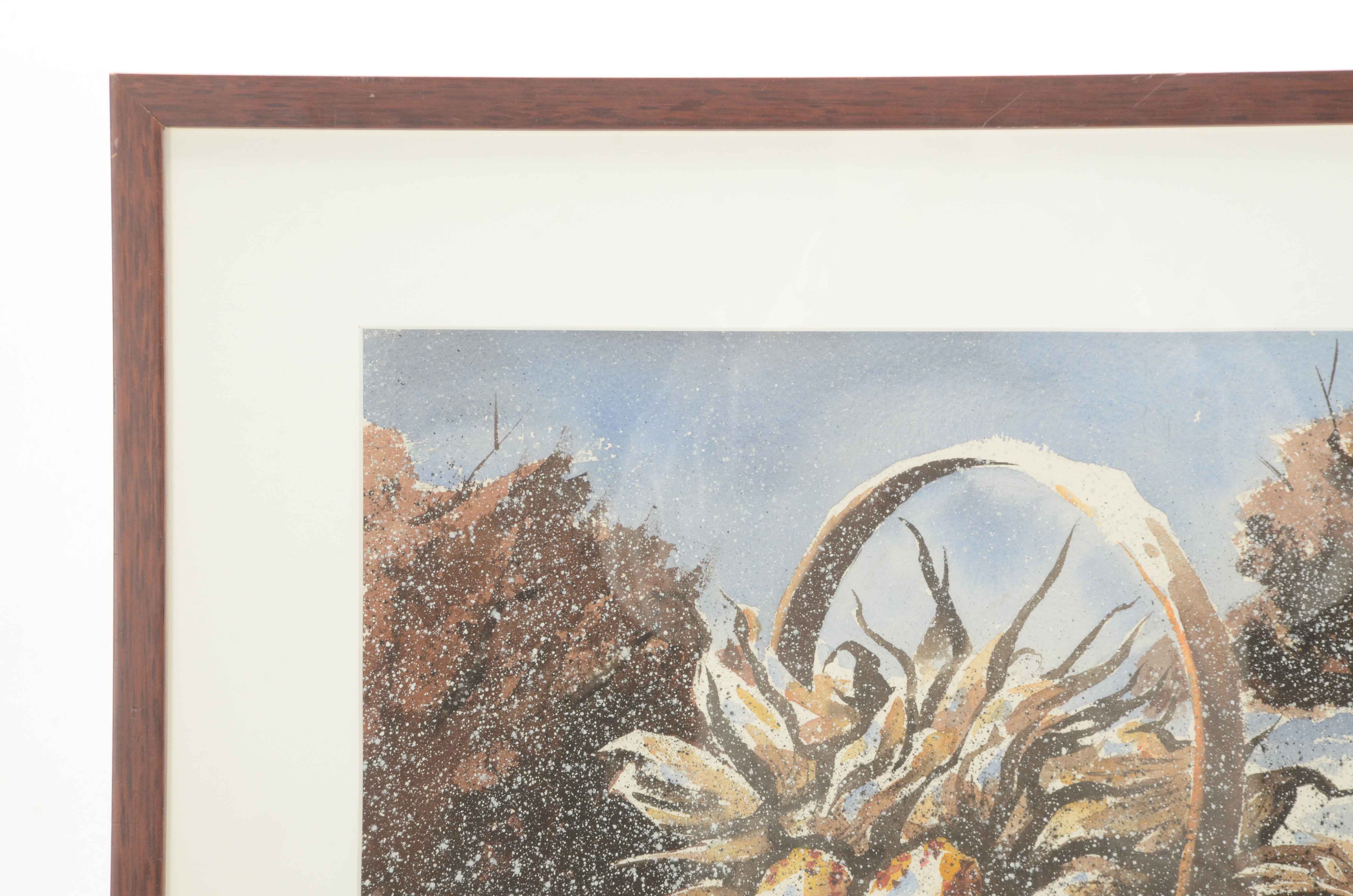 Paul Thompson Original Watercolor Painting "Cornstalk"