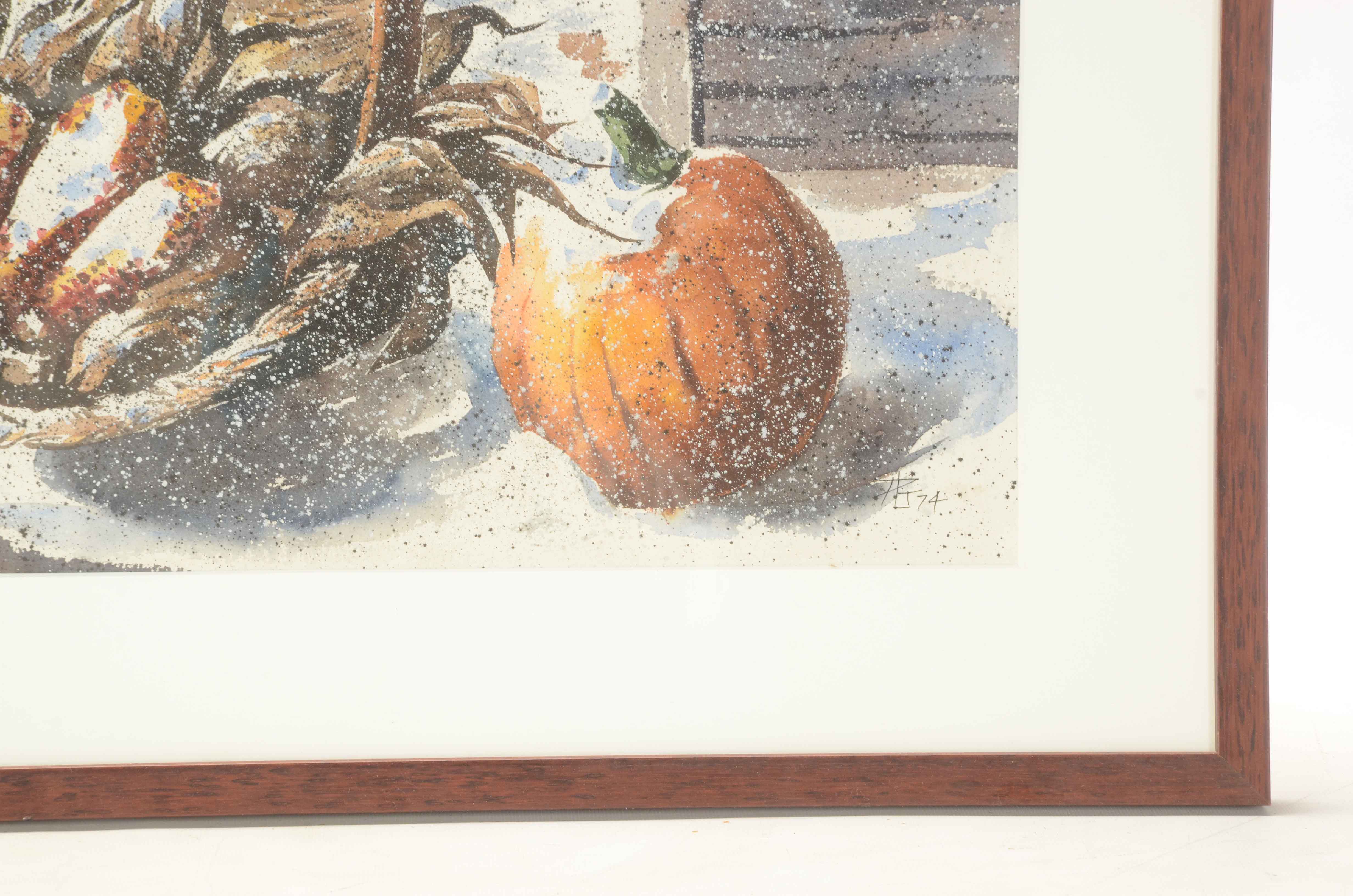 Paul Thompson Original Watercolor Painting "Cornstalk"