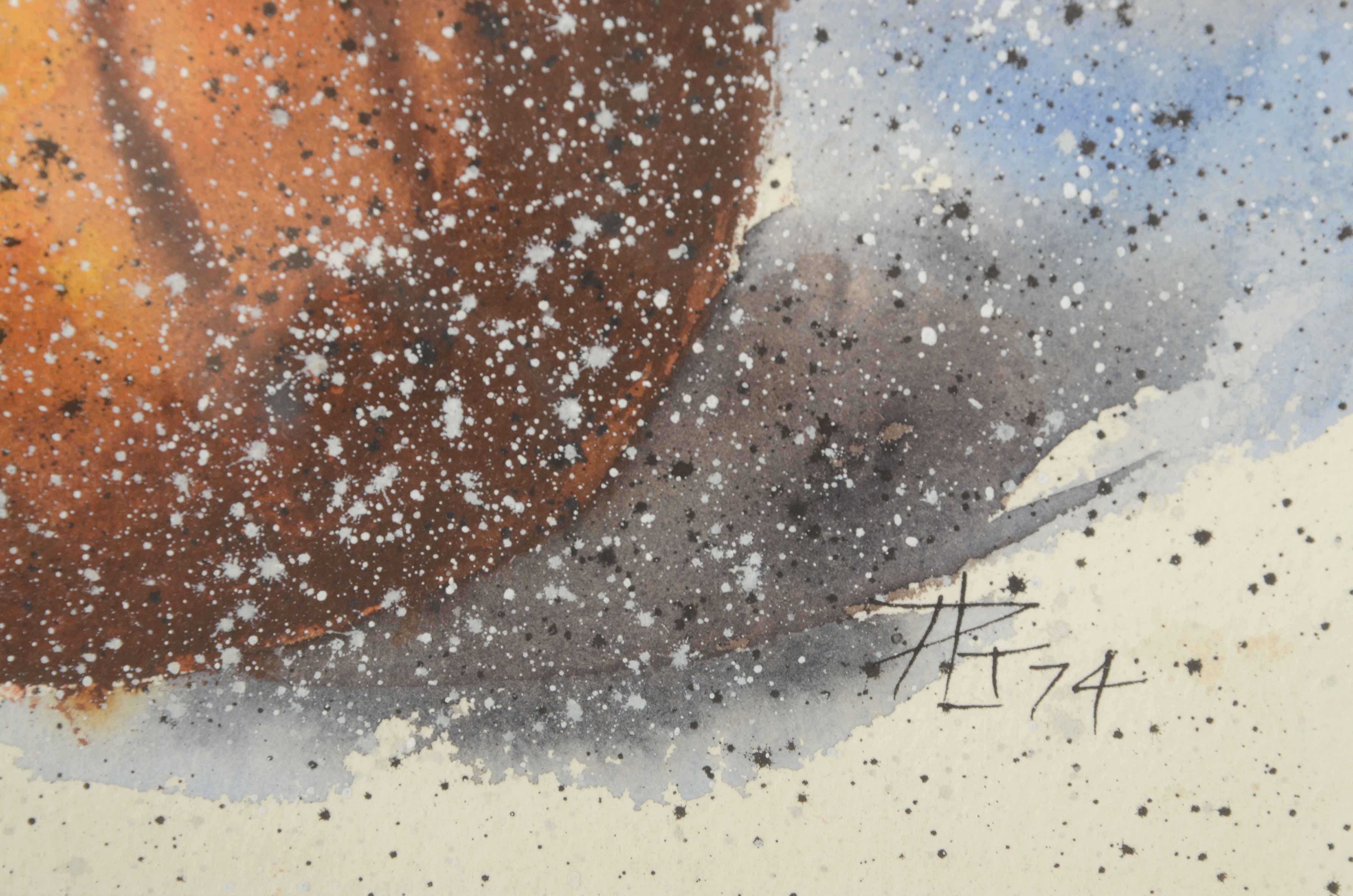 Paul Thompson Original Watercolor Painting "Cornstalk"