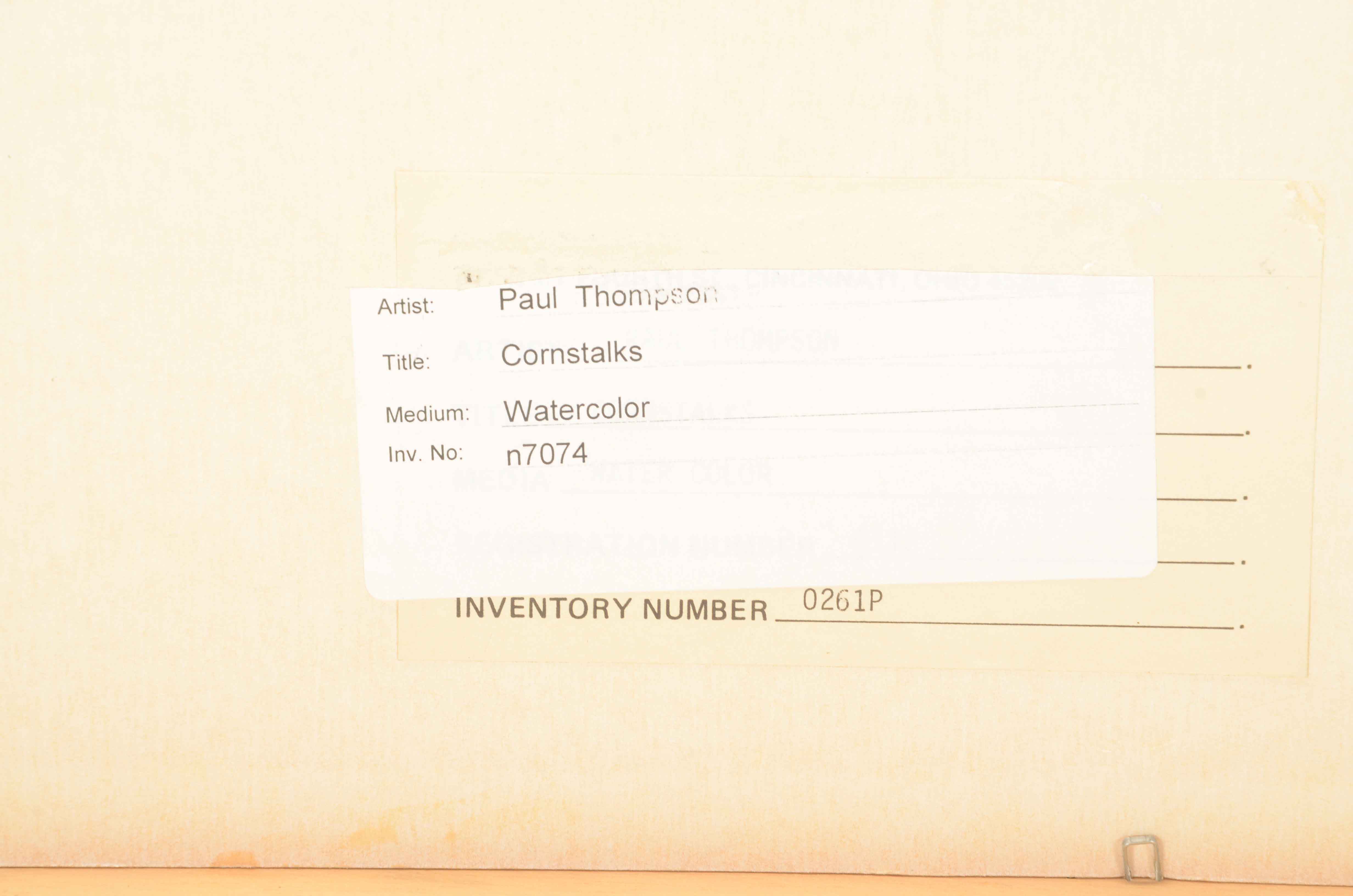 Paul Thompson Original Watercolor Painting "Cornstalk"