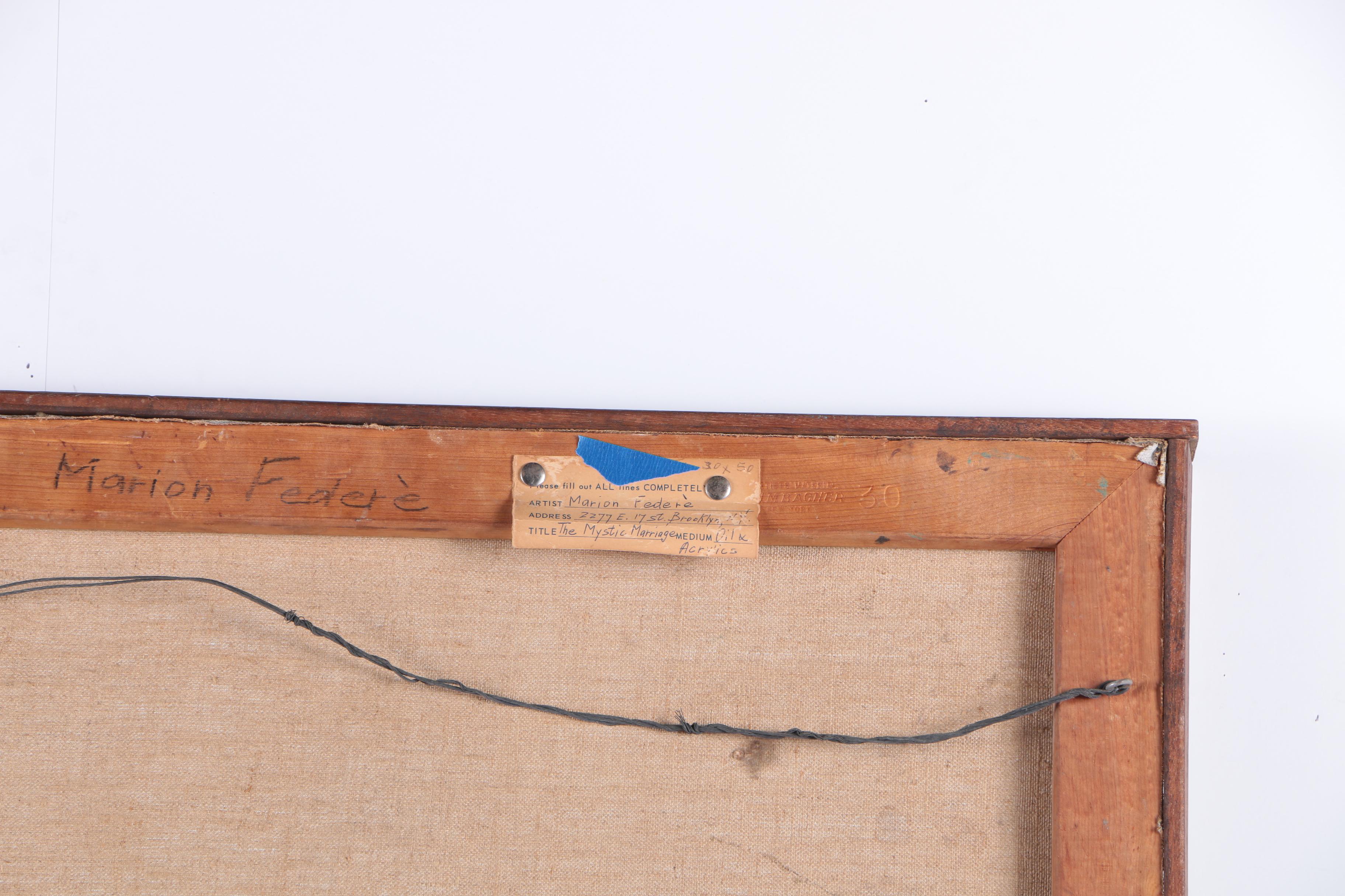 Marion Federè Mixed Media Painting "The Mystic Marriage"