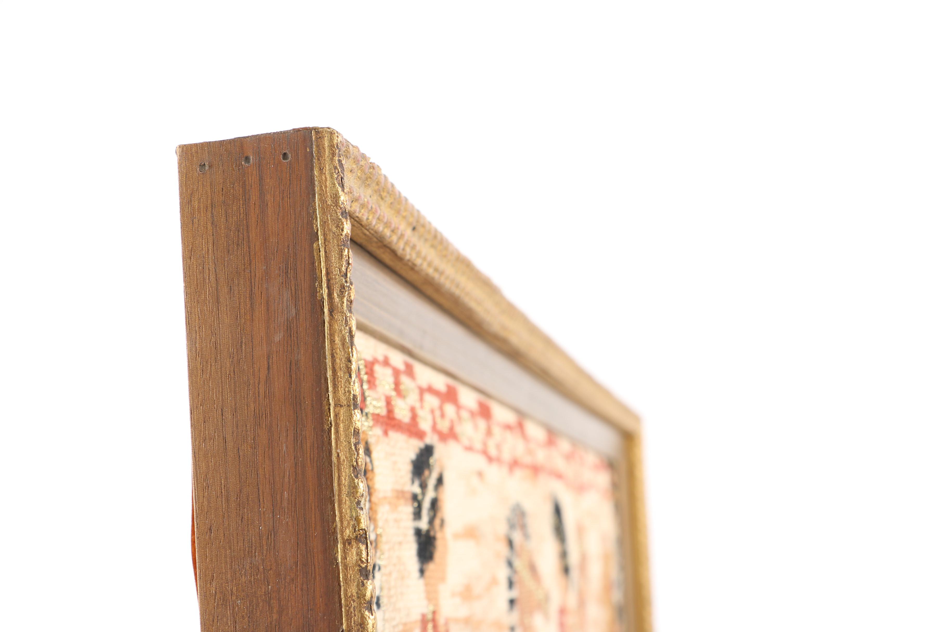 Needlepoint of Greco-Roman Style Chariot, Figures, and Horses