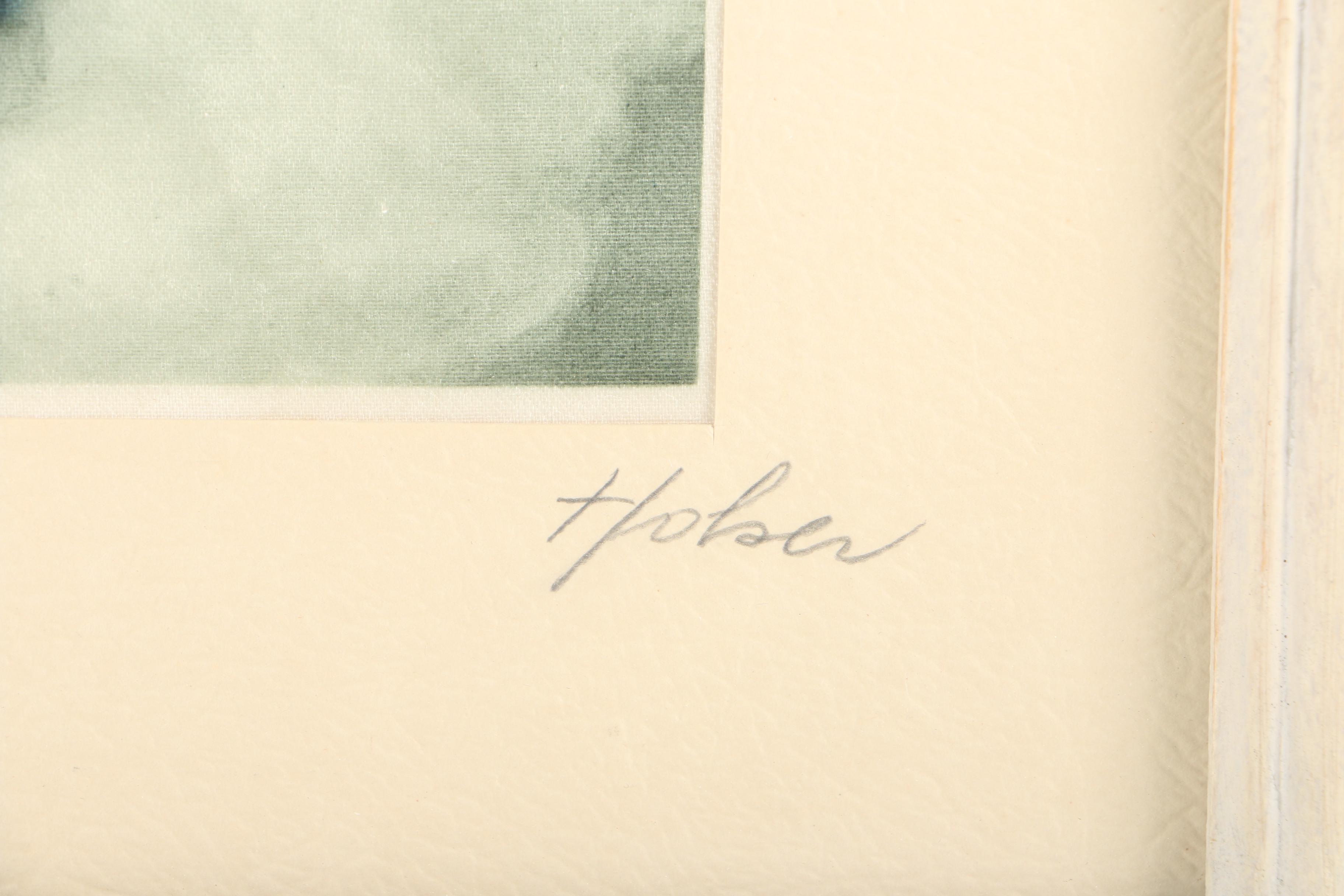 Signed Watercolor on Fabric "Madonna Ella Alpha"