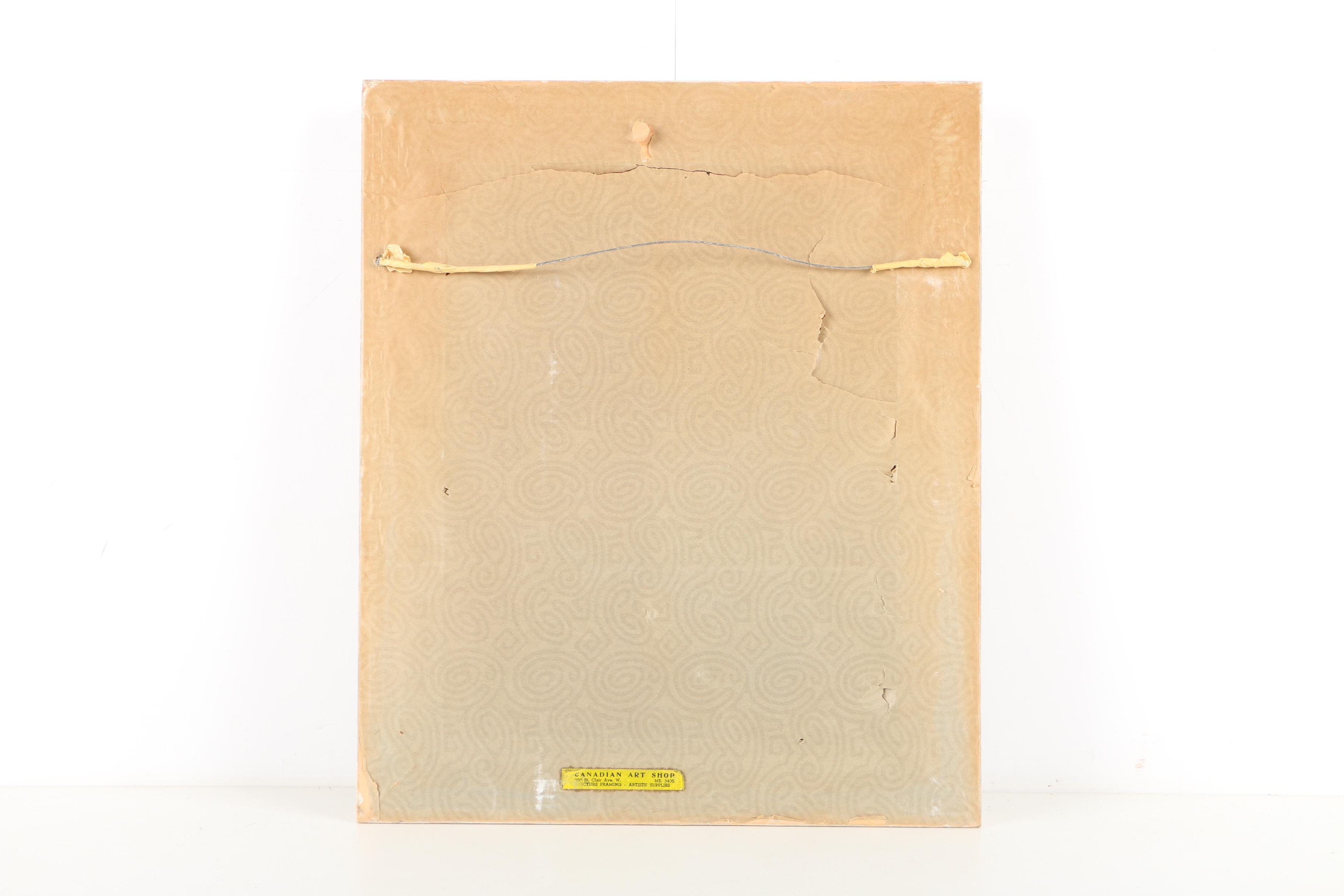 Signed Watercolor on Fabric "Madonna Ella Alpha"