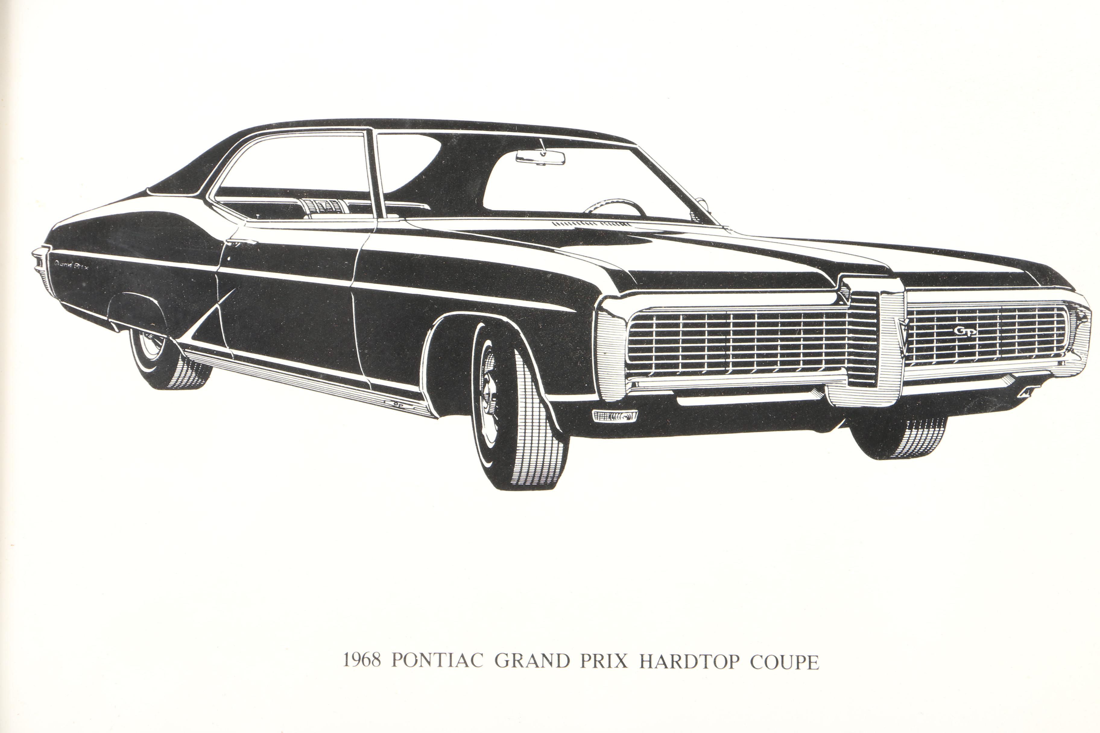 Digital Prints on Paper of 1968 Car Models Featuring Firebird