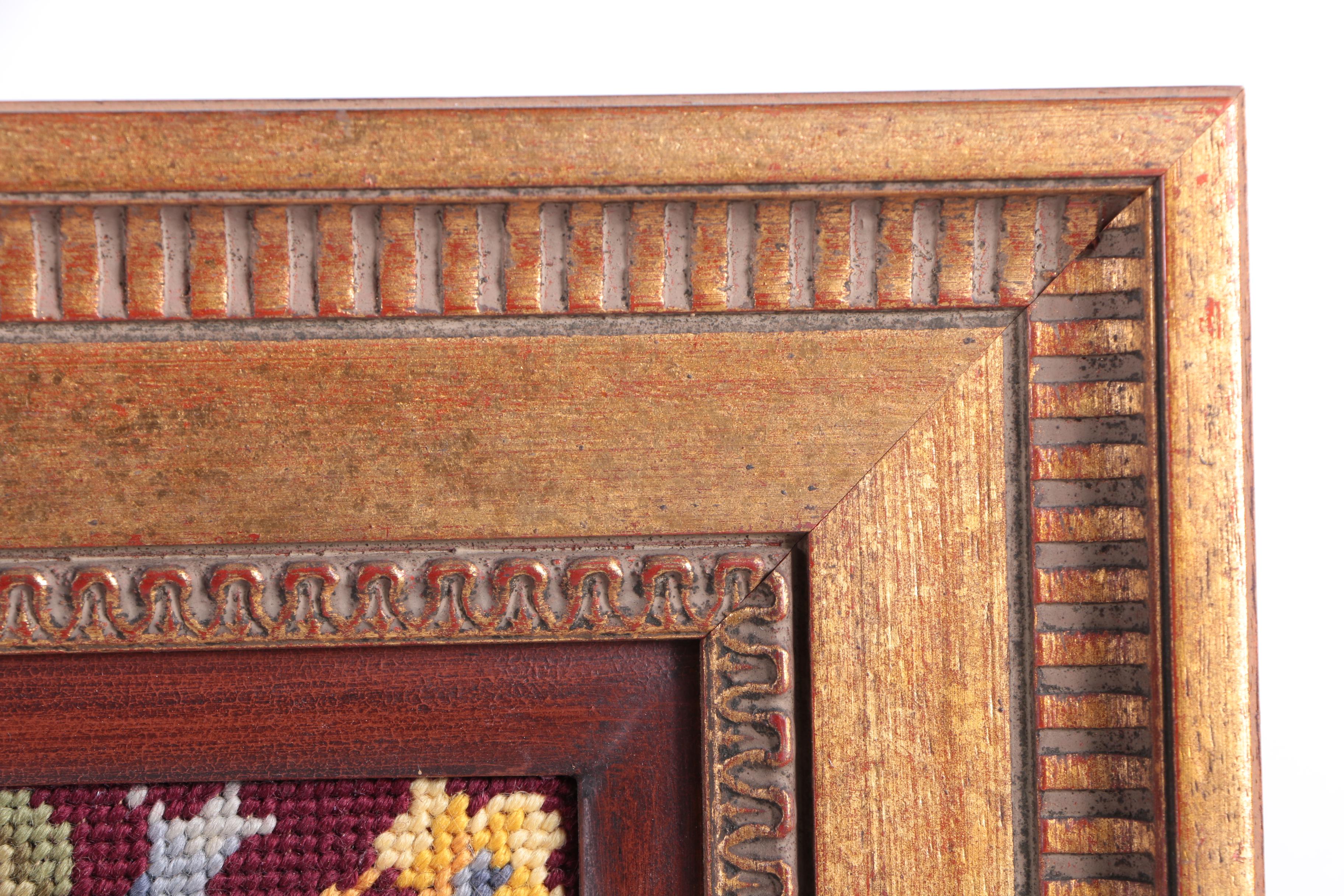 Framed Needlepoint After "The Lady and the Unicorn"