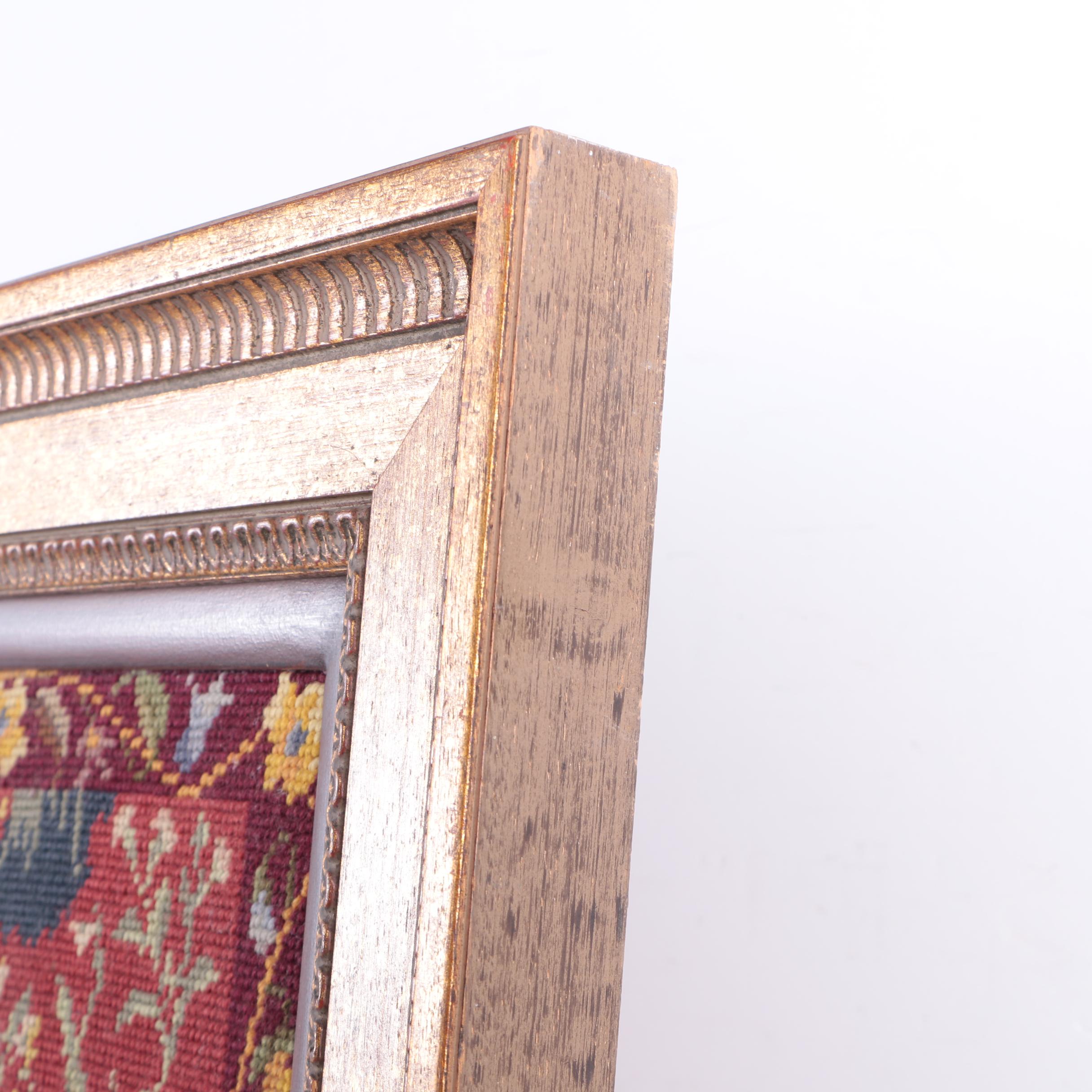 Framed Needlepoint After "The Lady and the Unicorn"