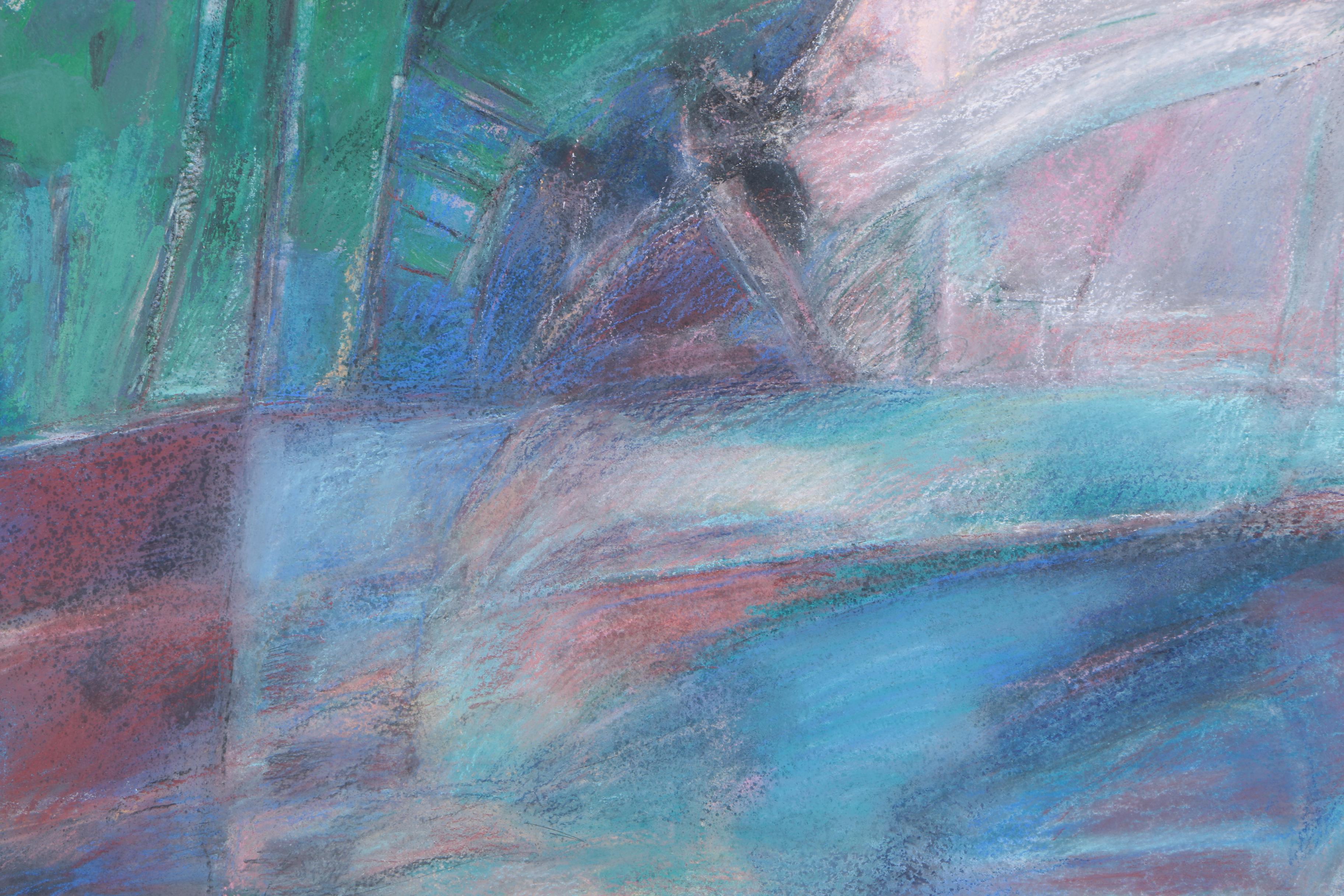 Jane Parker Pastel and Watercolor Drawing "Flood Watch"