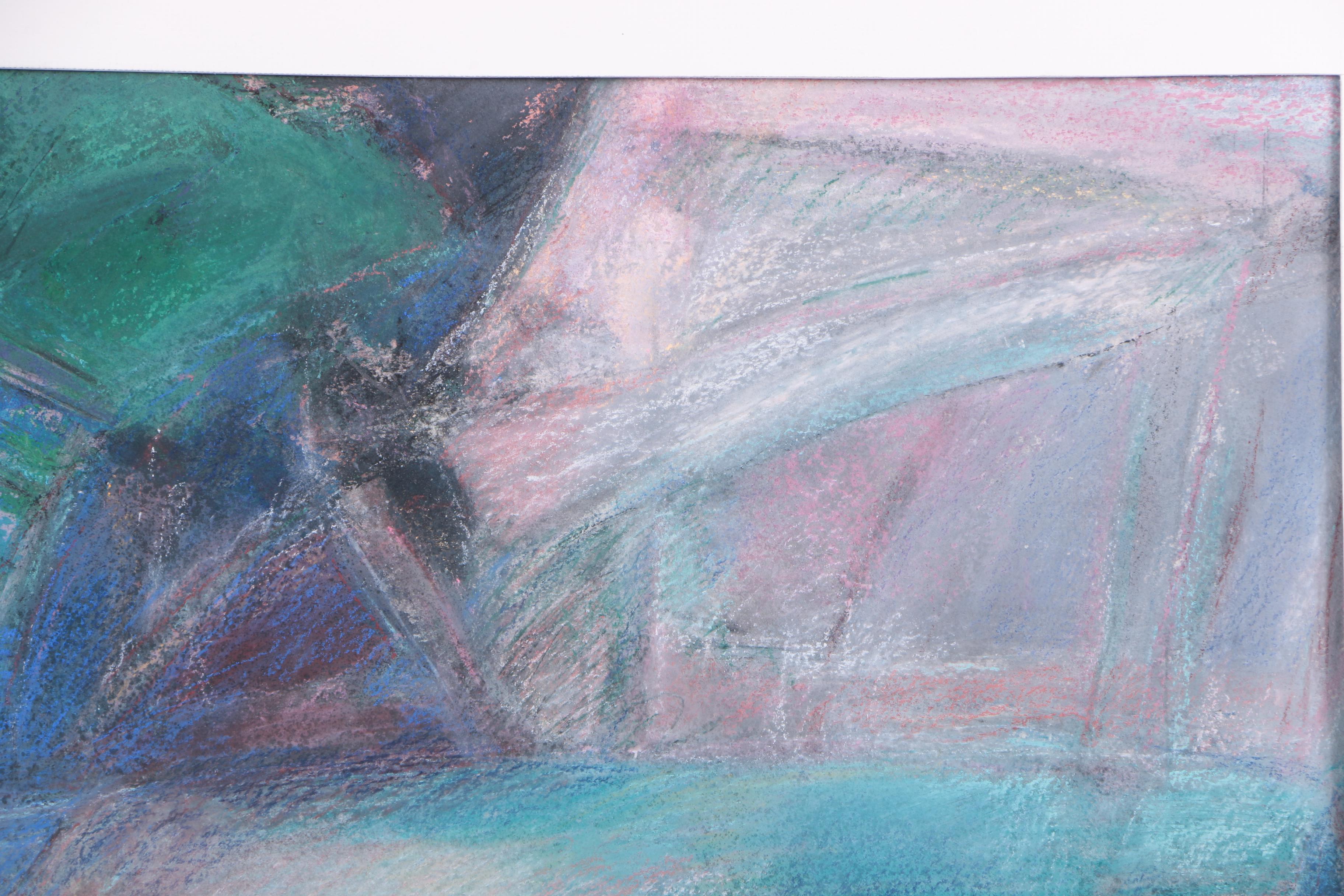 Jane Parker Pastel and Watercolor Drawing "Flood Watch"