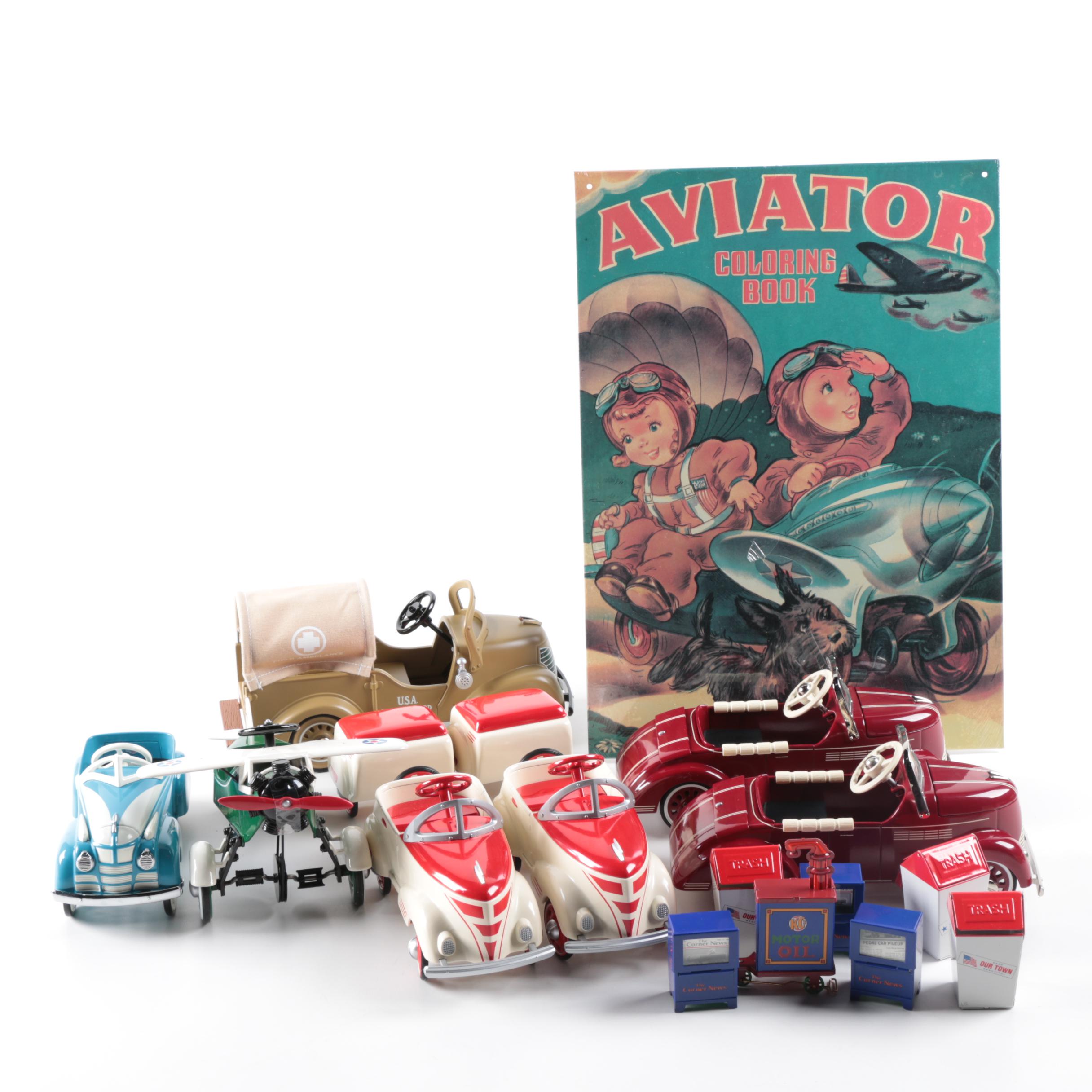 Hallmark Kiddie Cars and Framed Coloring Book Cover