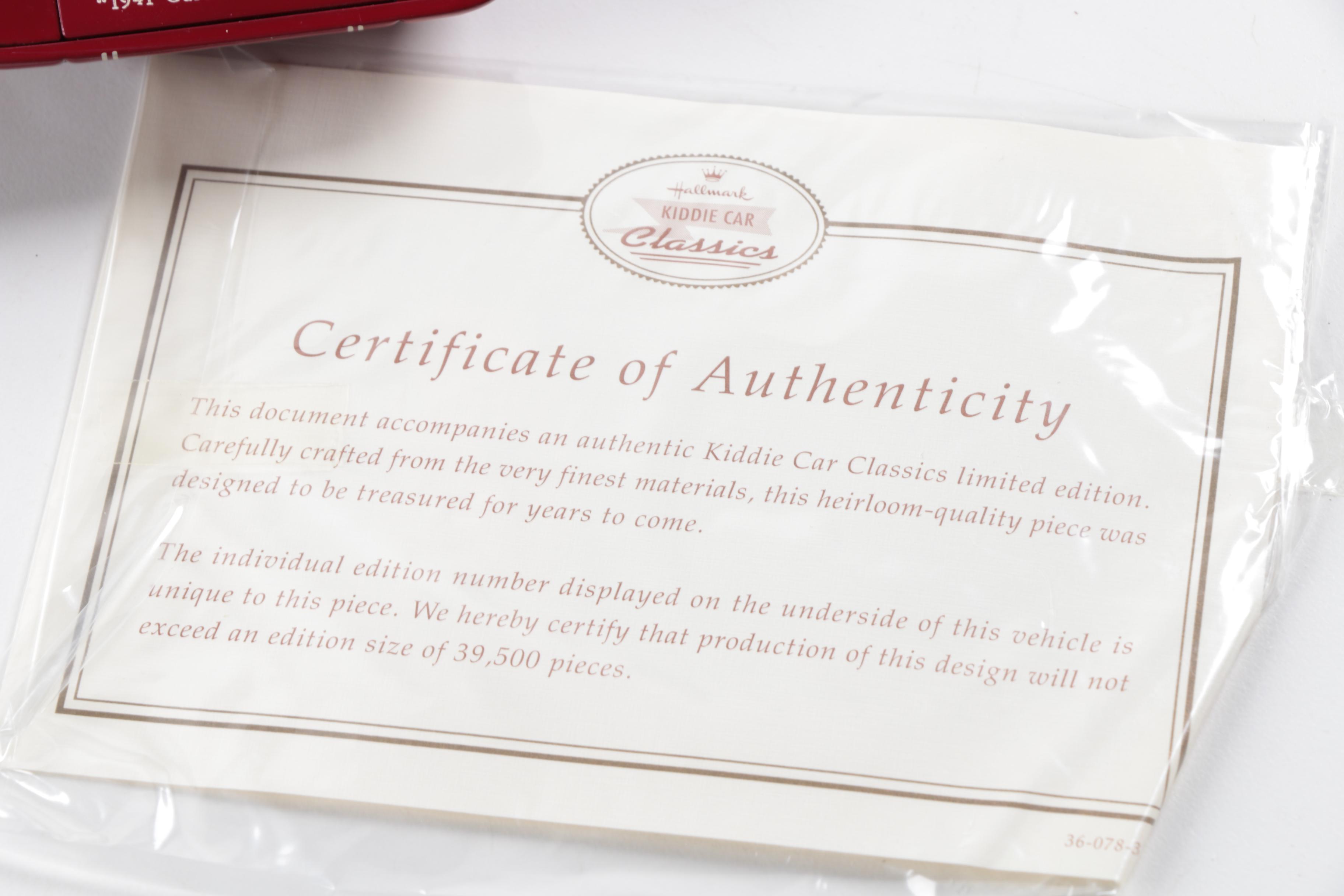 Hallmark Kiddie Cars and Framed Coloring Book Cover