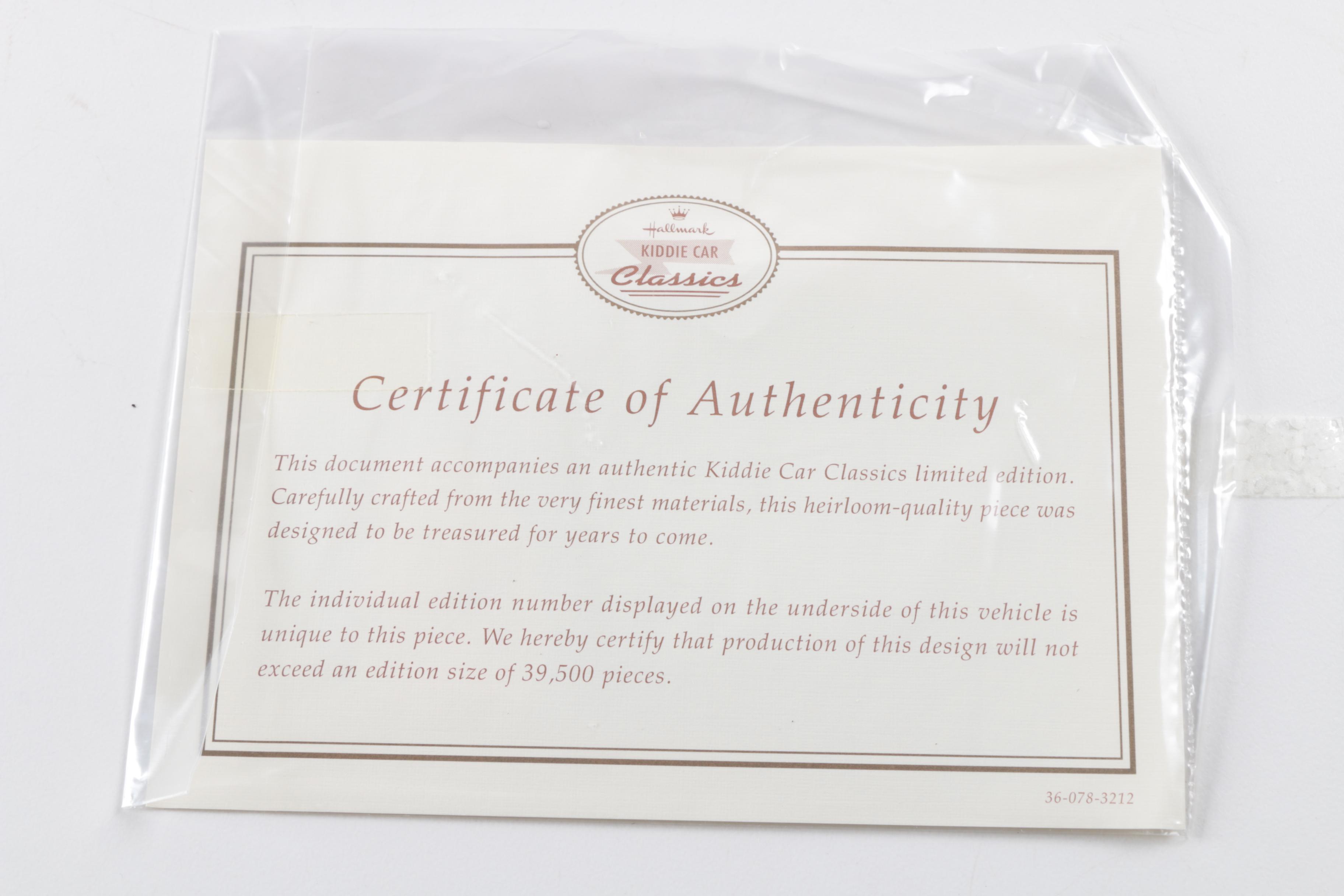 Hallmark Kiddie Cars and Framed Coloring Book Cover