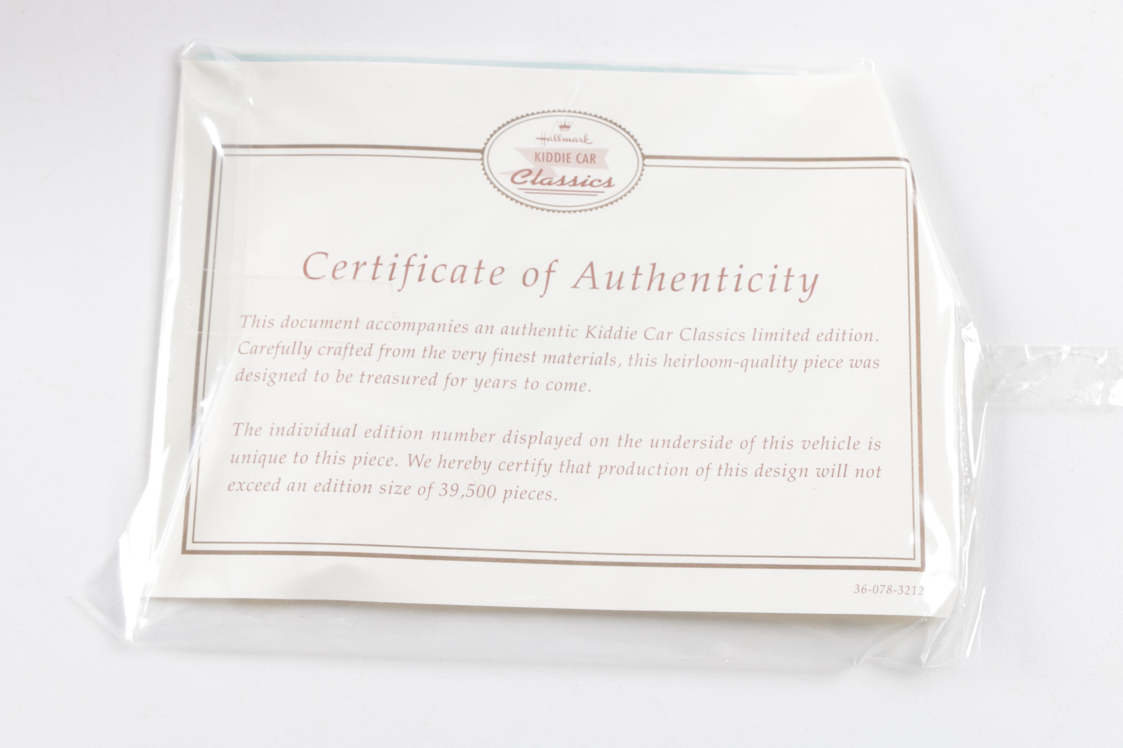 Hallmark Kiddie Cars and Framed Coloring Book Cover