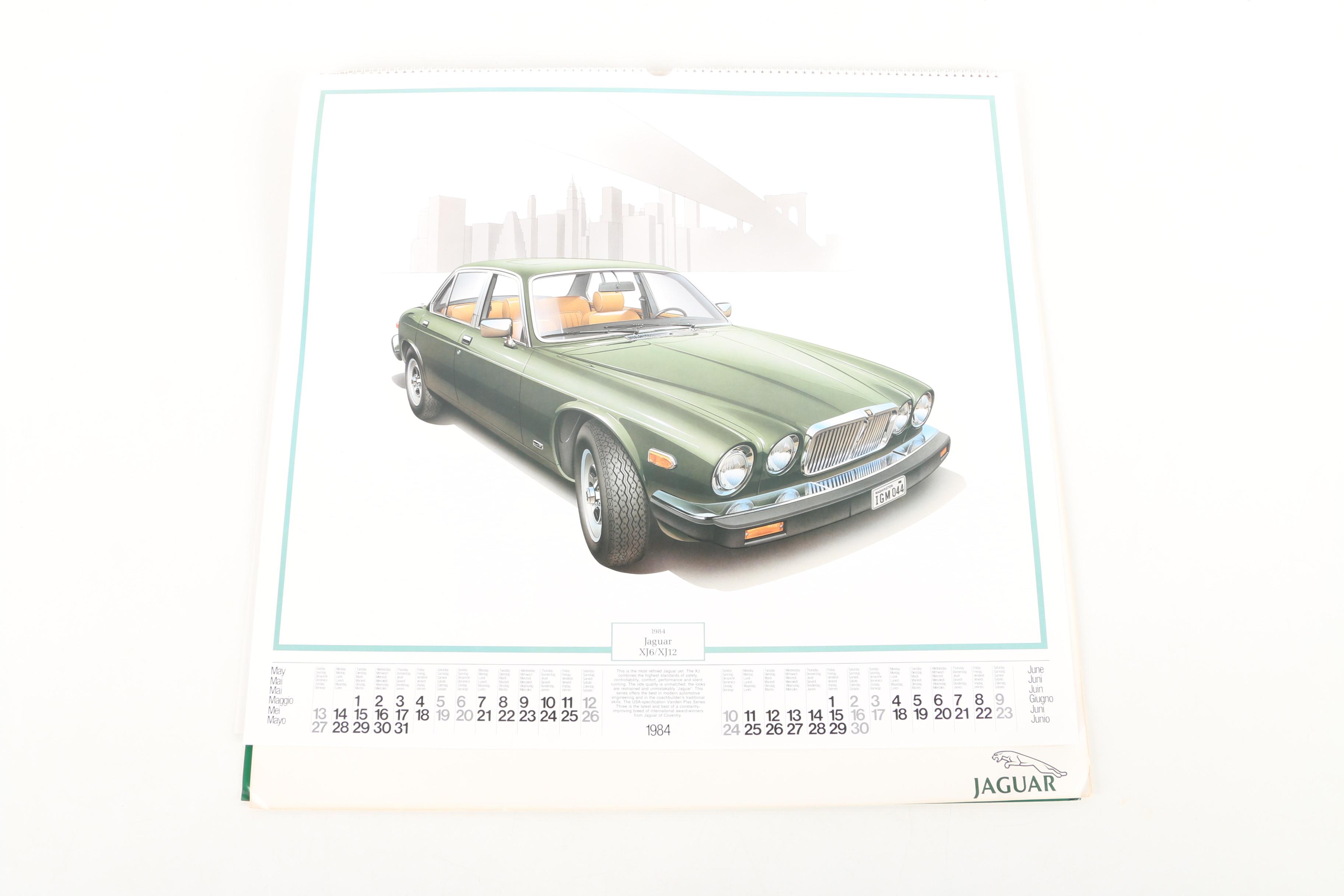 1993 and 1984 Jaguar Calendar and Pages