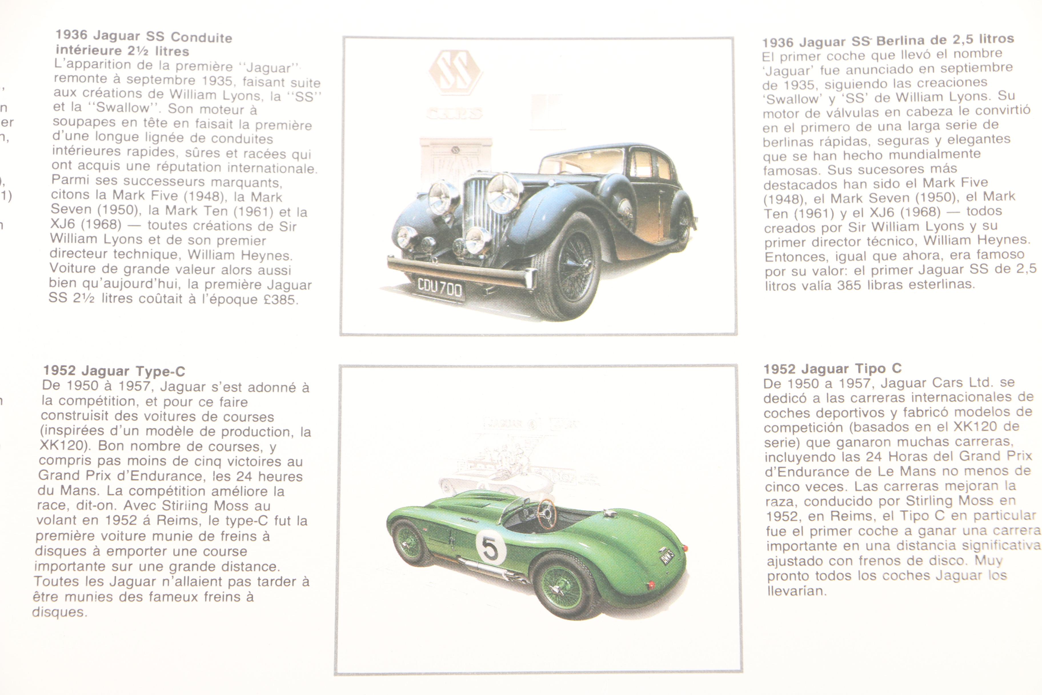 1993 and 1984 Jaguar Calendar and Pages