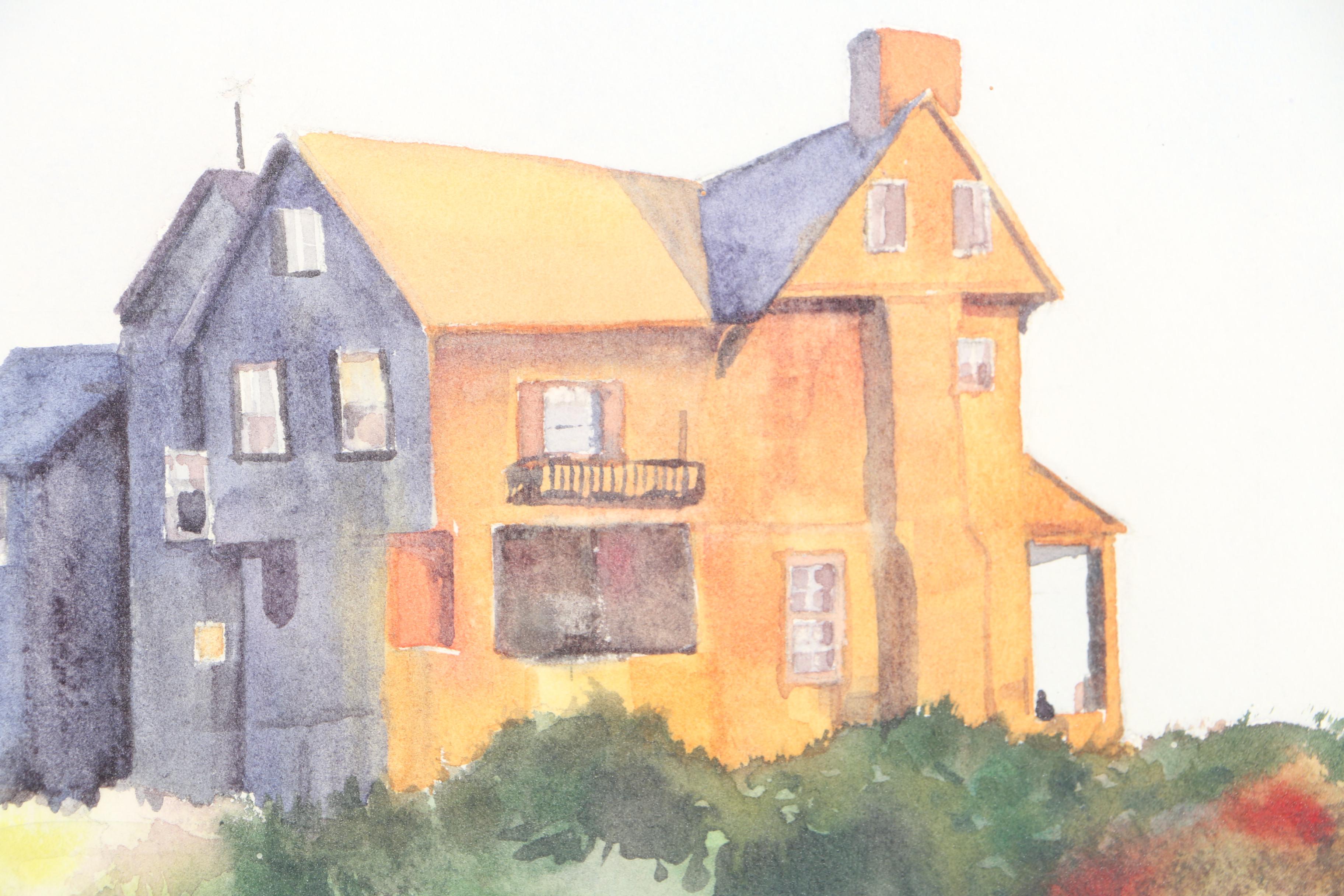 Tricia Kinney Signed Watercolor Painting on Paper