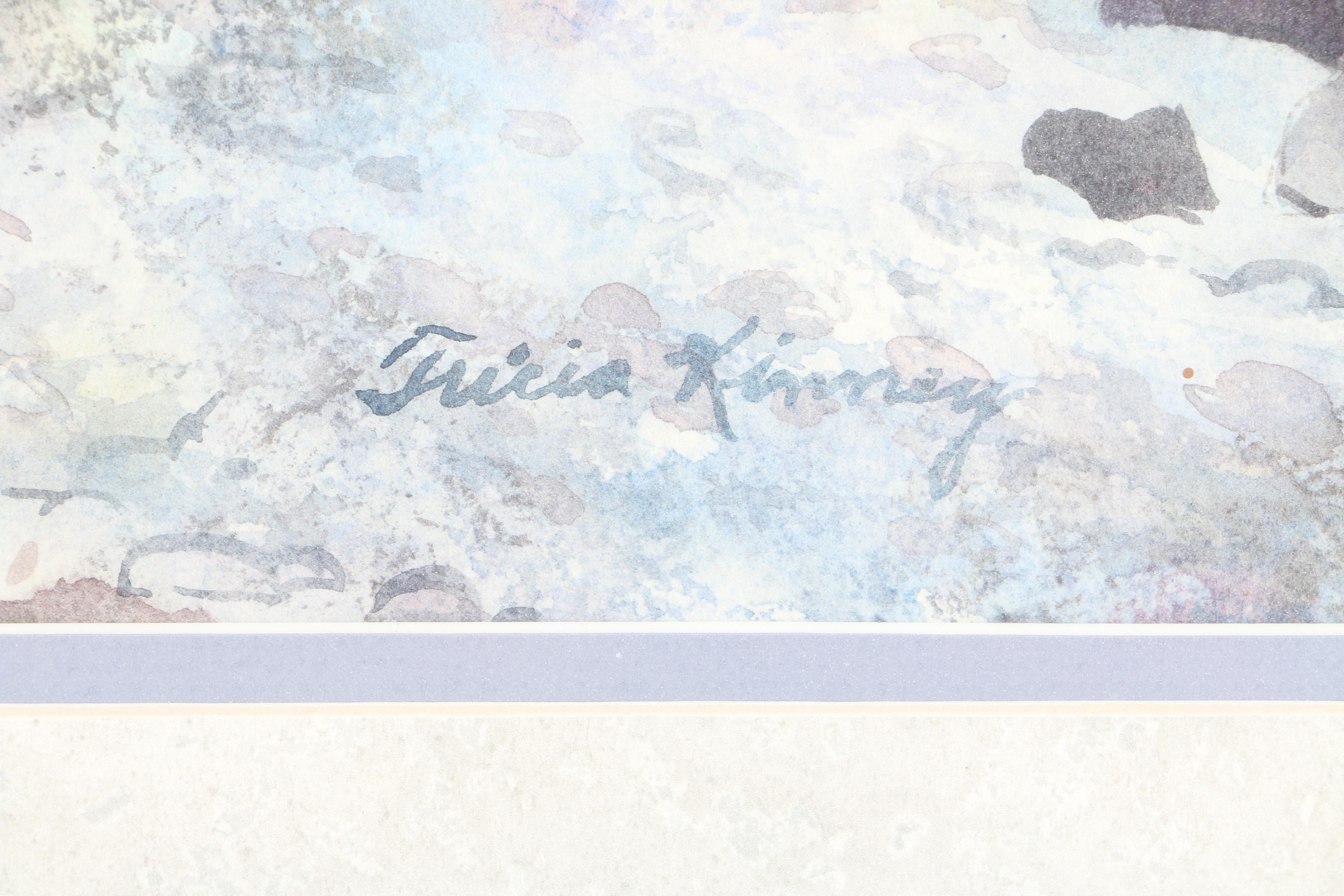 Tricia Kinney Signed Watercolor Painting on Paper