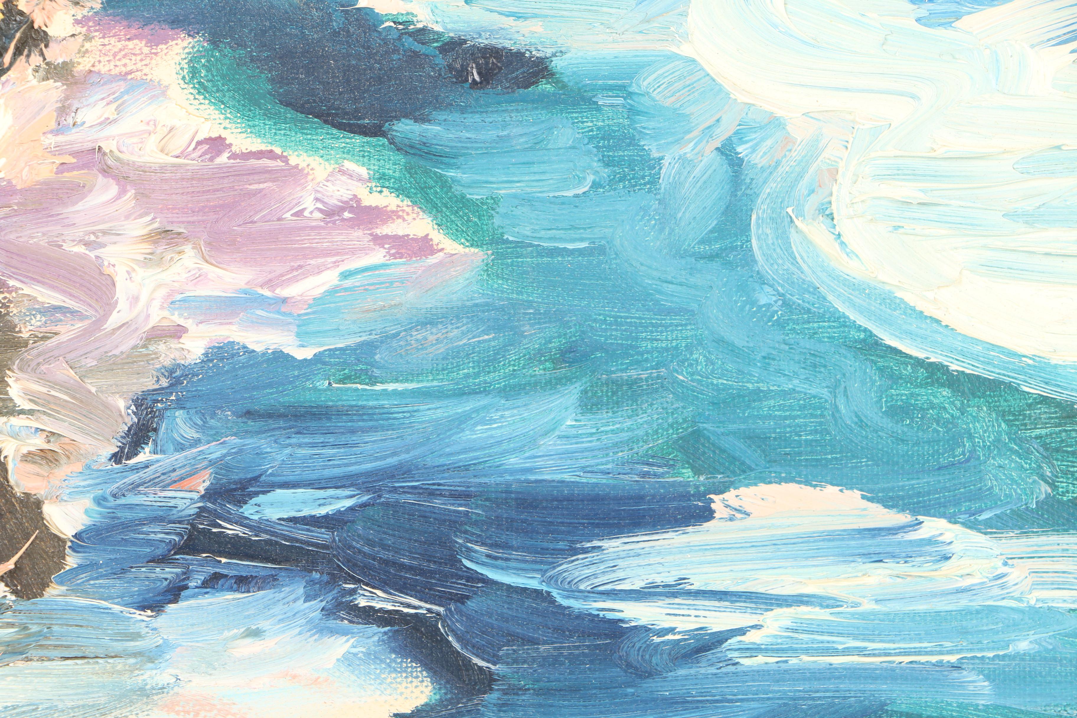 Staroba Oil Painting of a Mountain Landscape