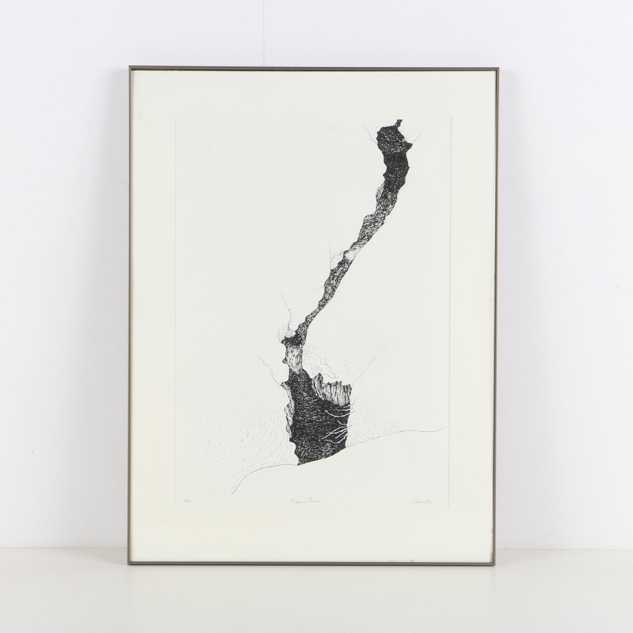 Beverly Cassell Limited Edition Serigraph on Paper "Spring Thaw"