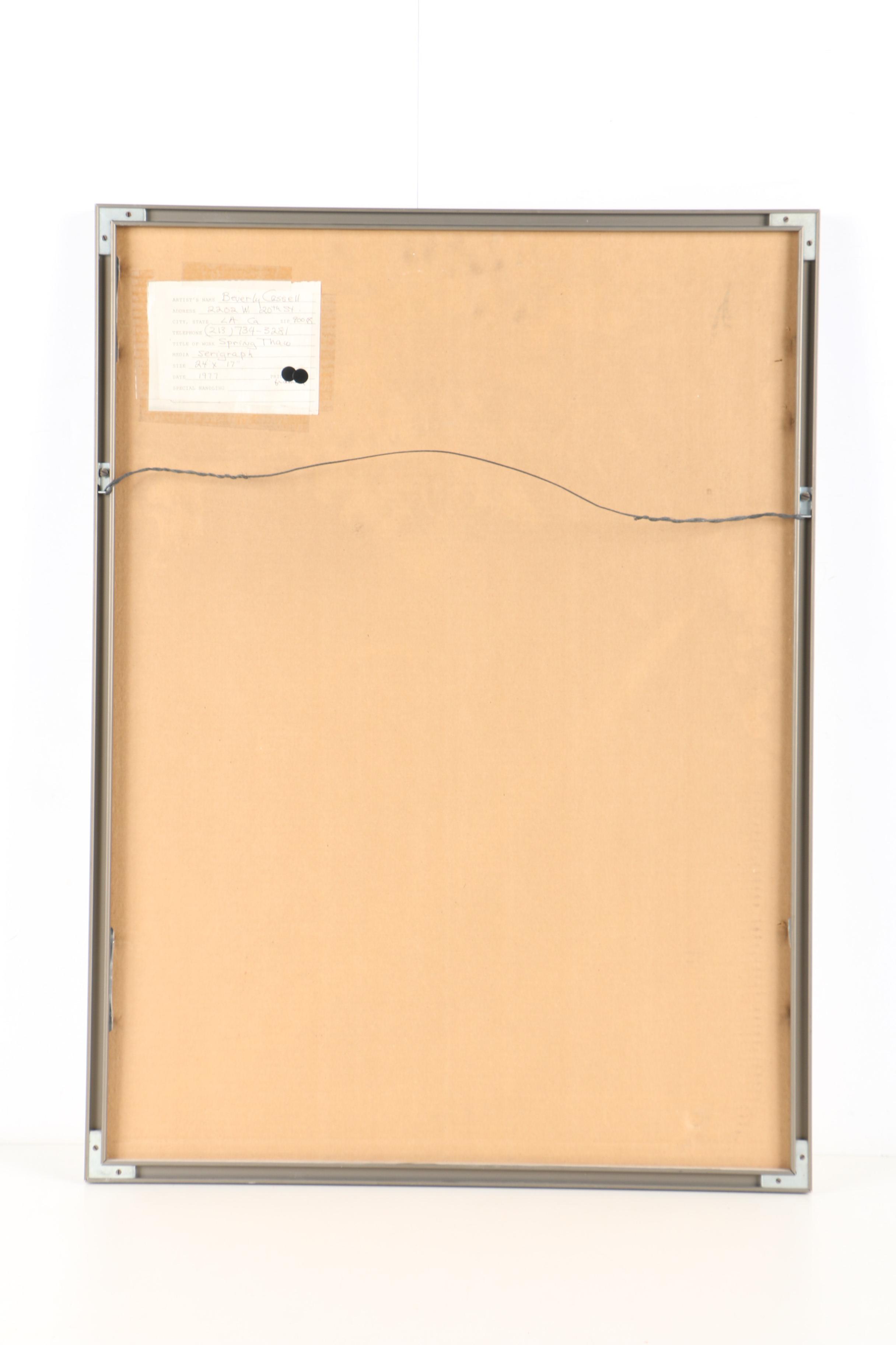 Beverly Cassell Limited Edition Serigraph on Paper "Spring Thaw"