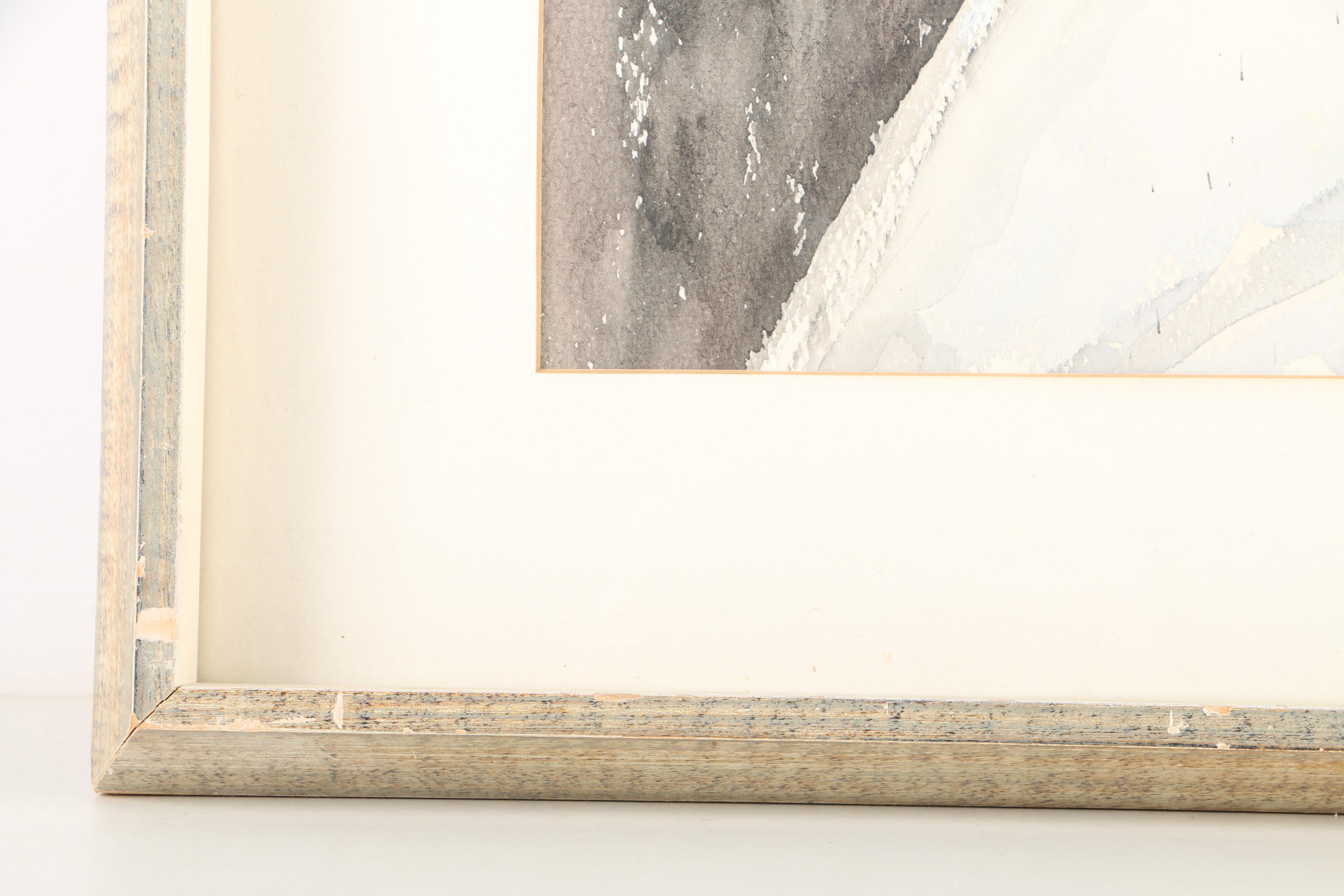 W. Dennie Watercolor Painting on Paper of Hydrangeas