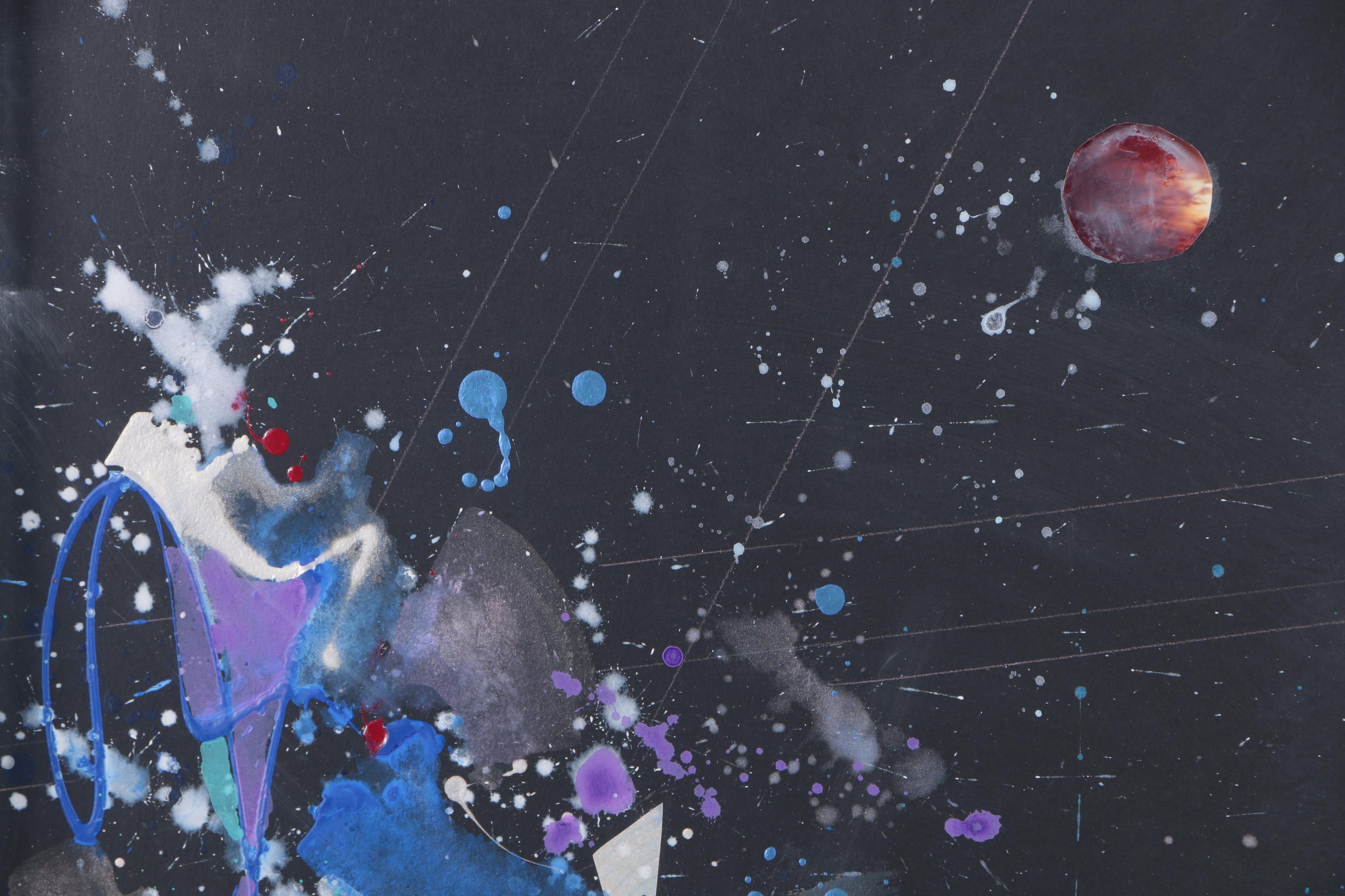 Desy Safan-Gerard Mixed Media Collage on Paper "Crescendo"