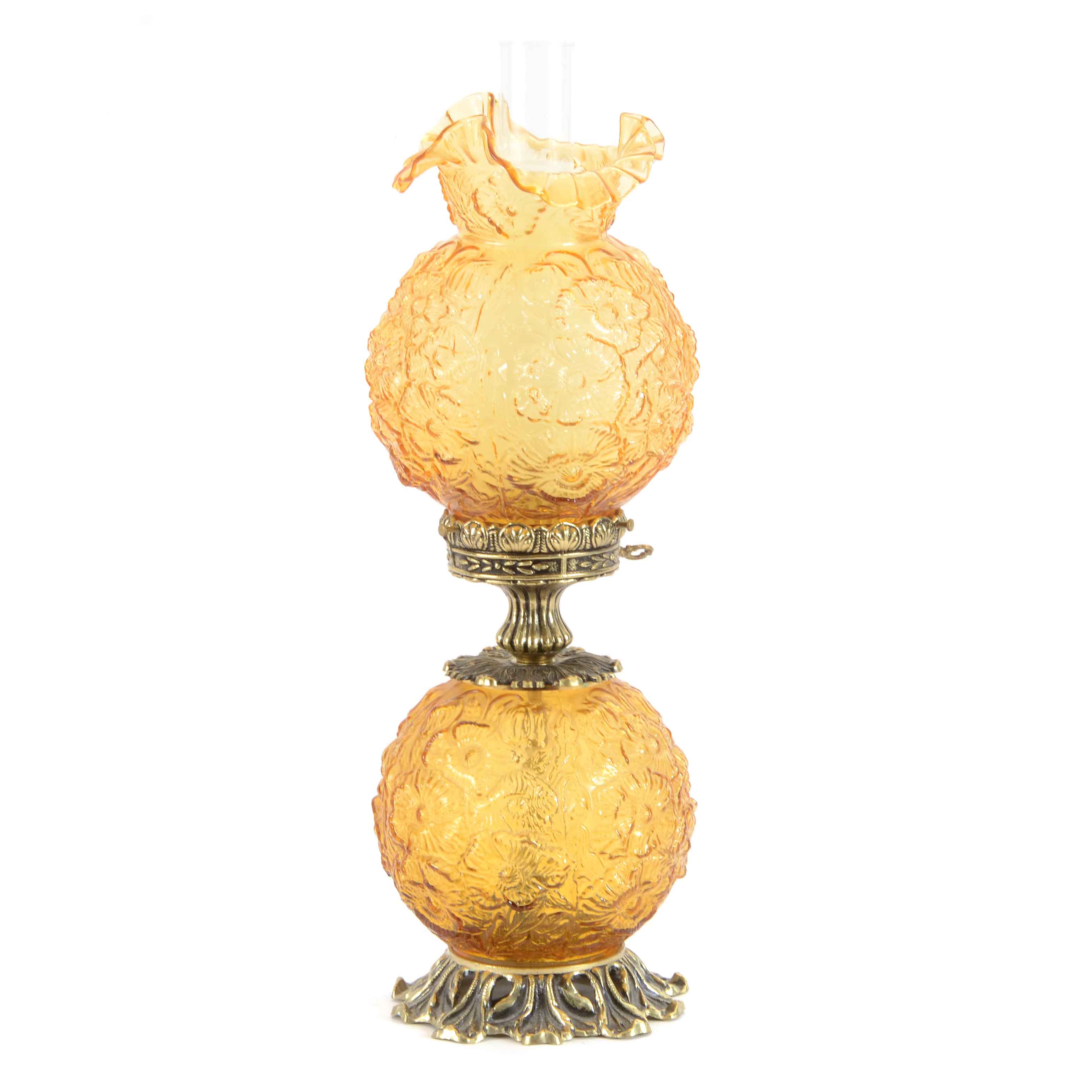 Vintage Parlor Lamp by Loevsky & Loevsky White Metal Castings