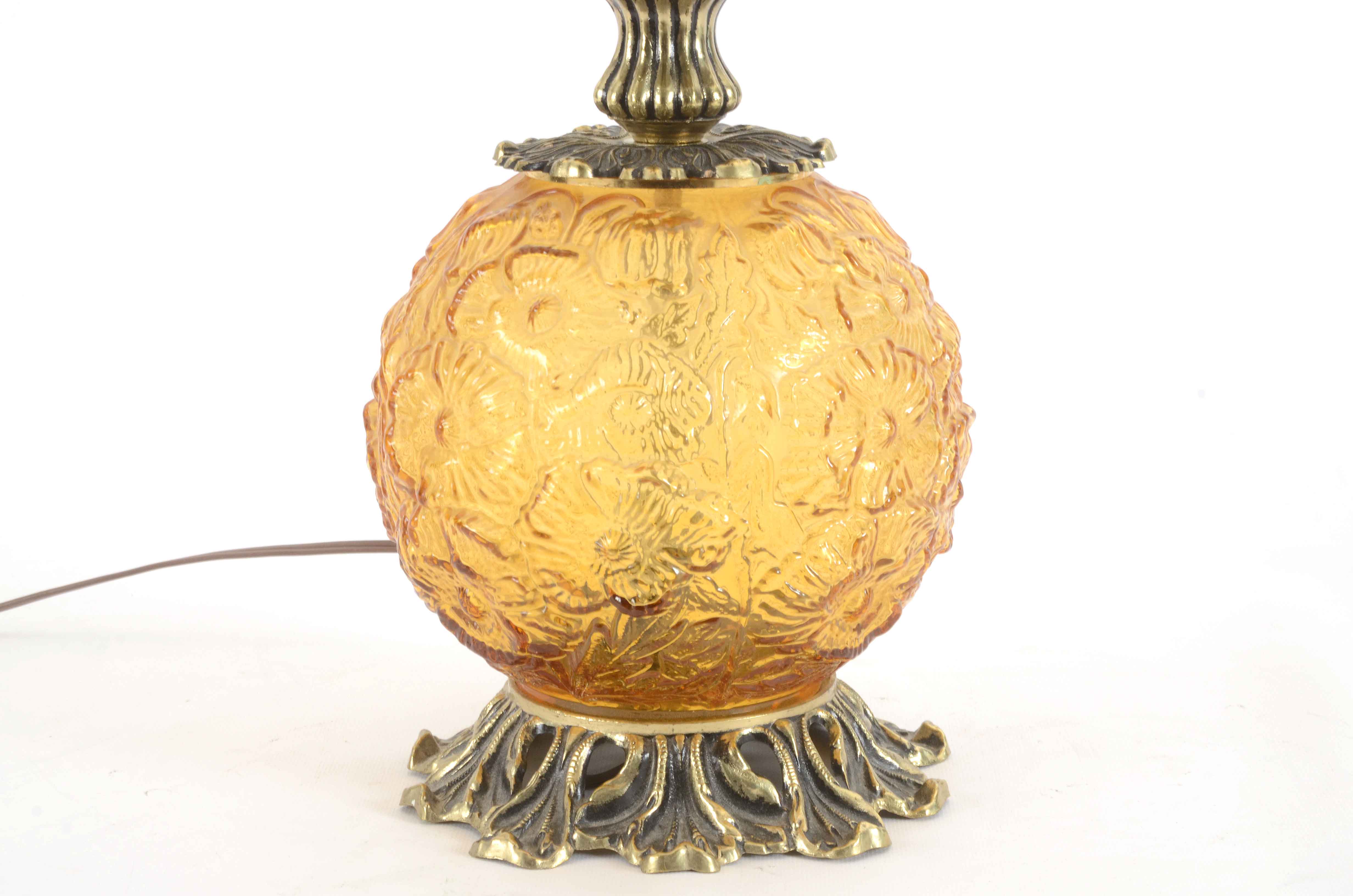 Vintage Parlor Lamp by Loevsky & Loevsky White Metal Castings