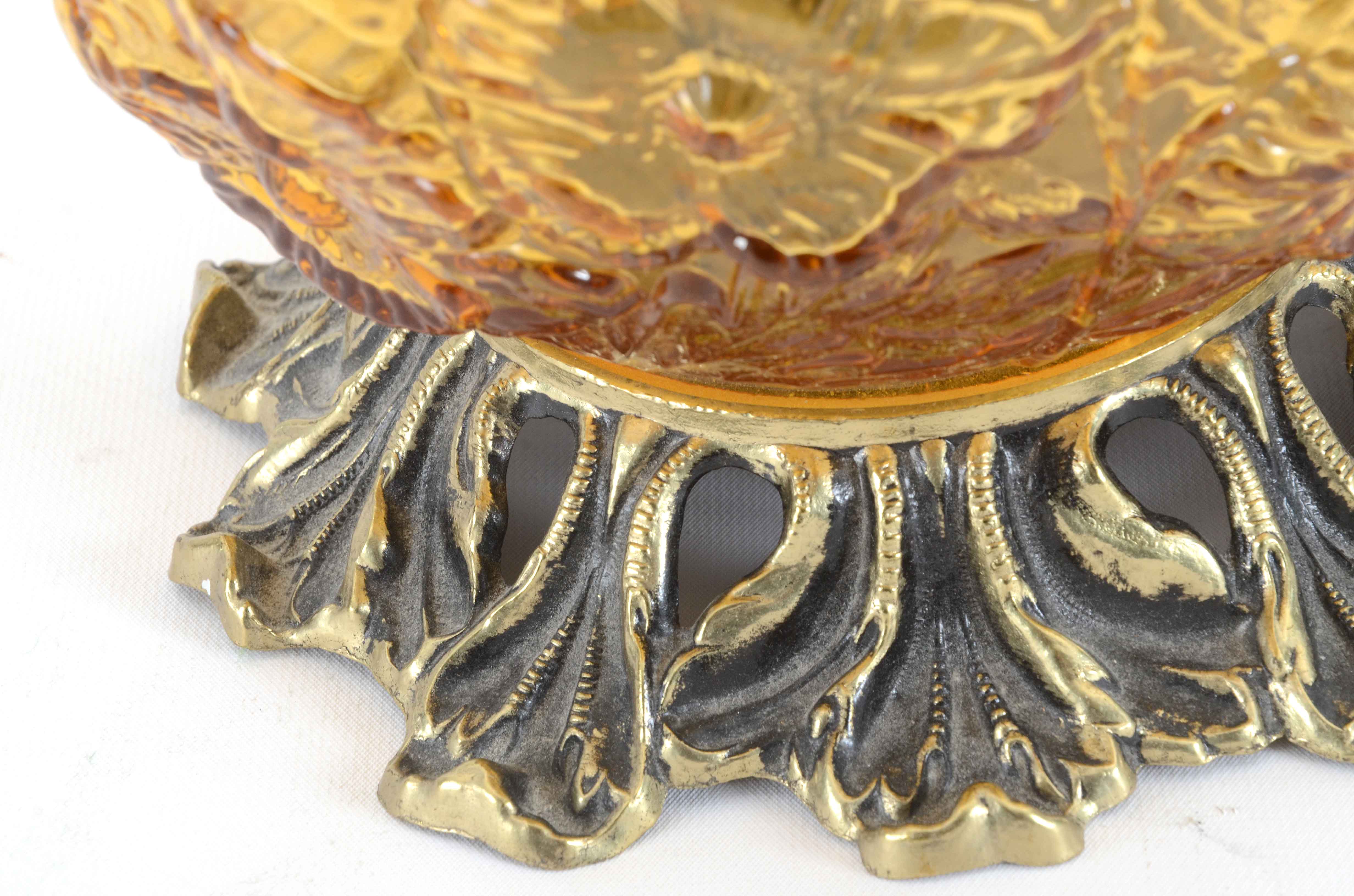 Vintage Parlor Lamp by Loevsky & Loevsky White Metal Castings