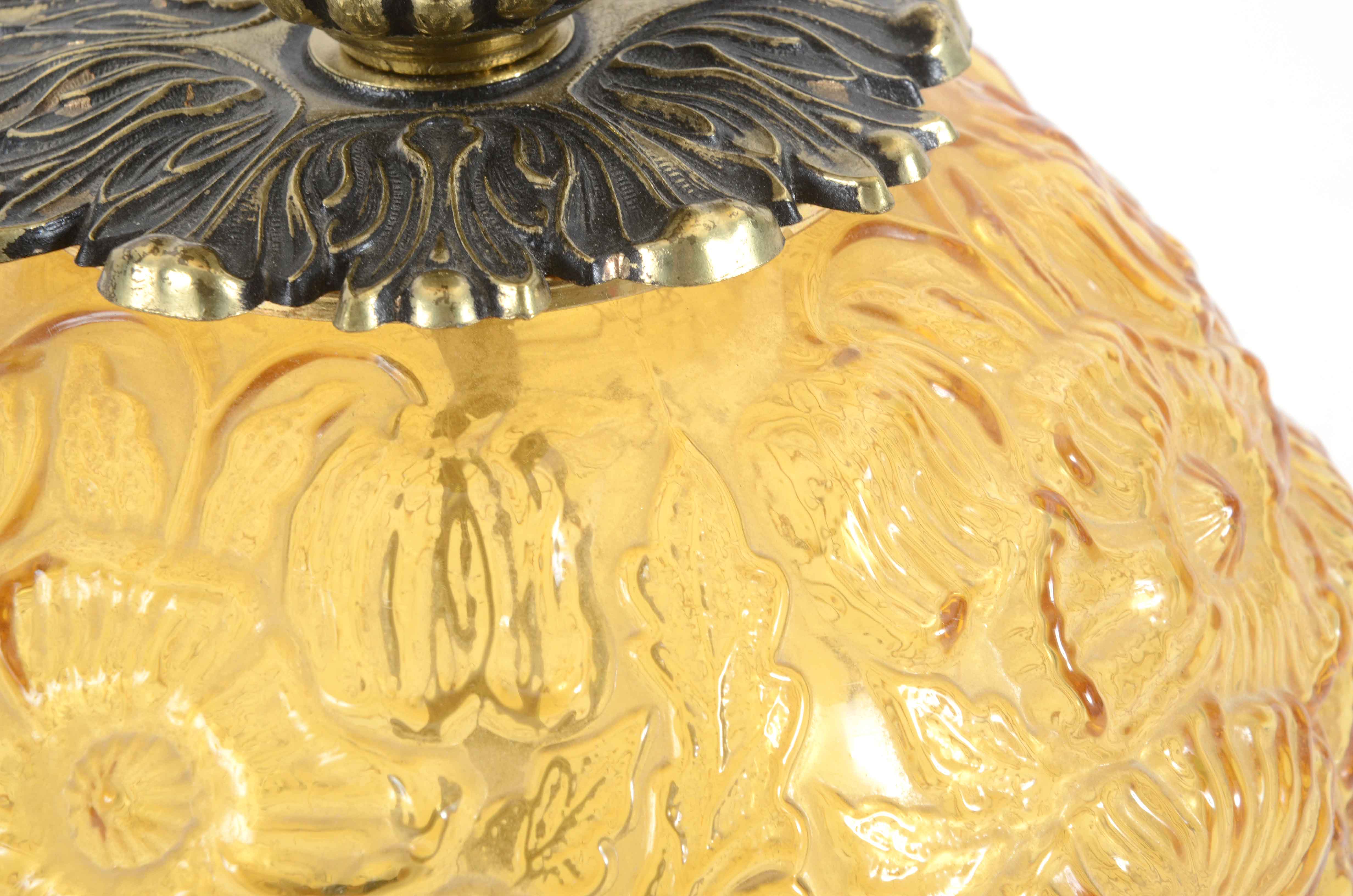 Vintage Parlor Lamp by Loevsky & Loevsky White Metal Castings