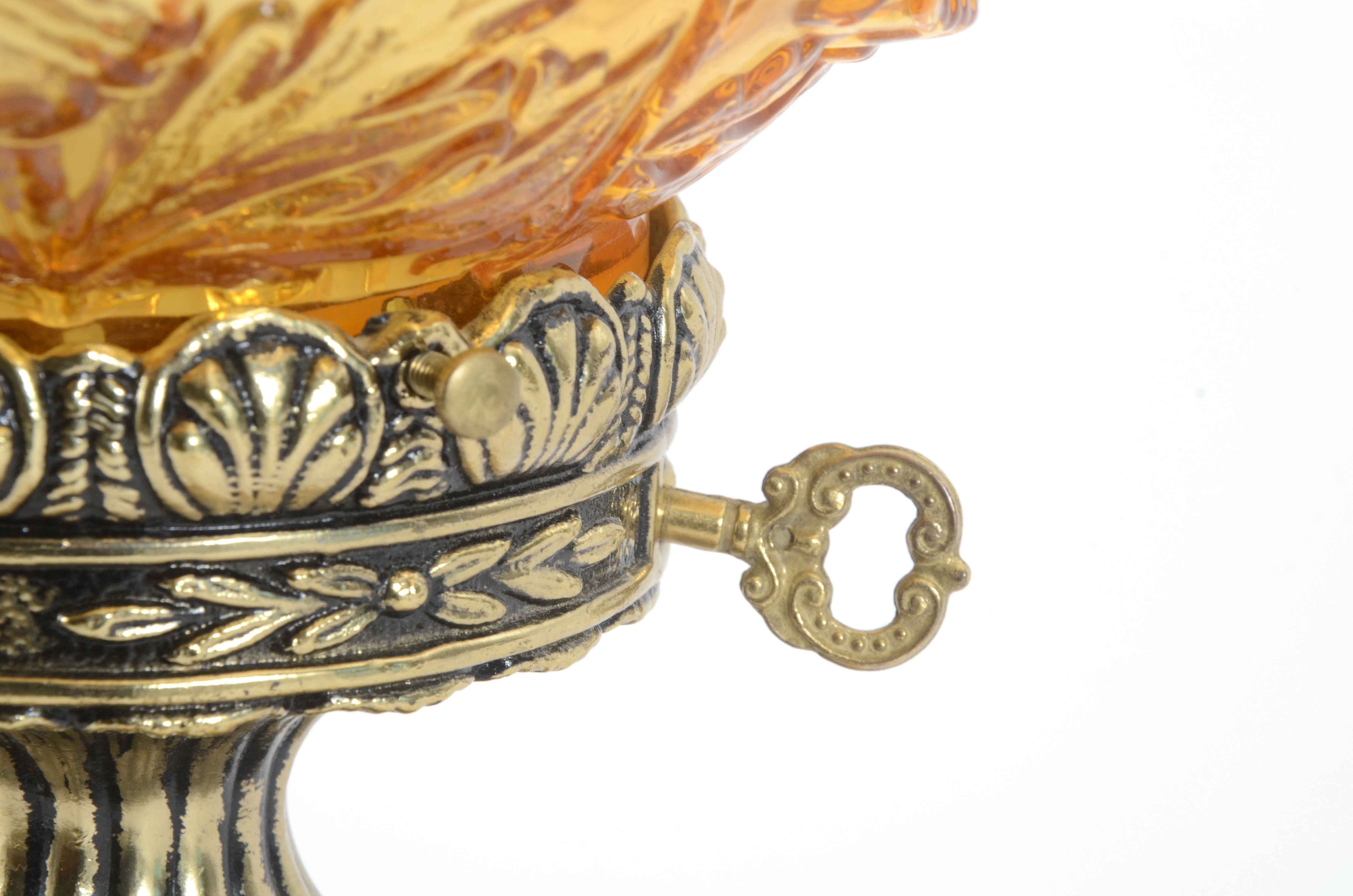 Vintage Parlor Lamp by Loevsky & Loevsky White Metal Castings