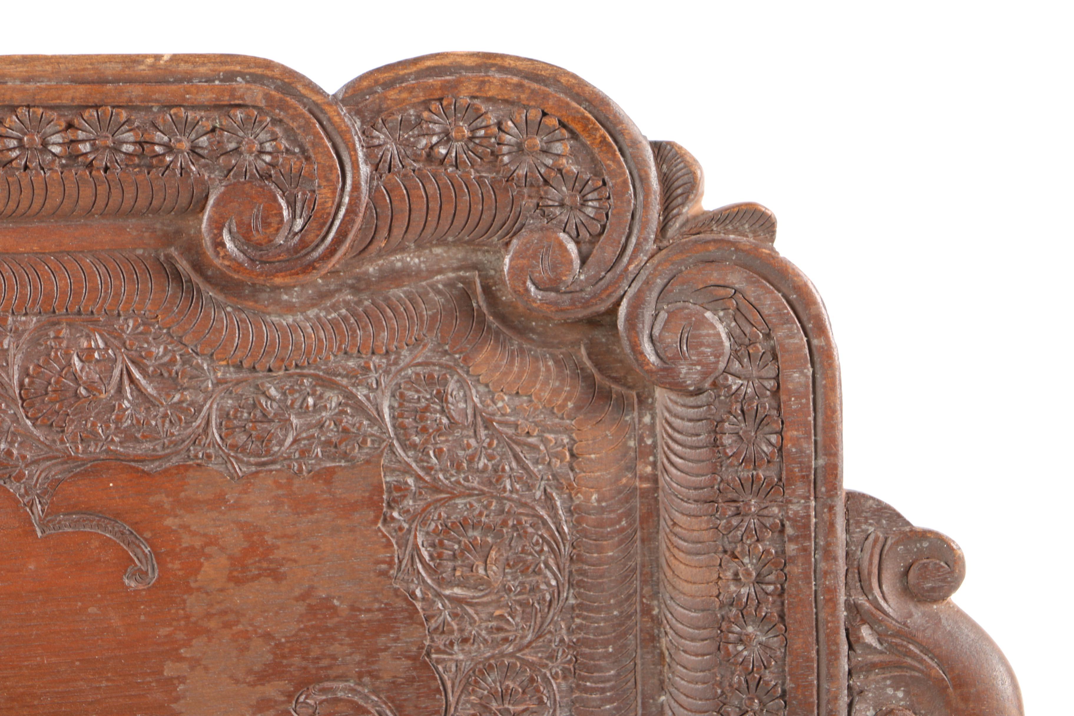 Hand-Carved Wooden Tray