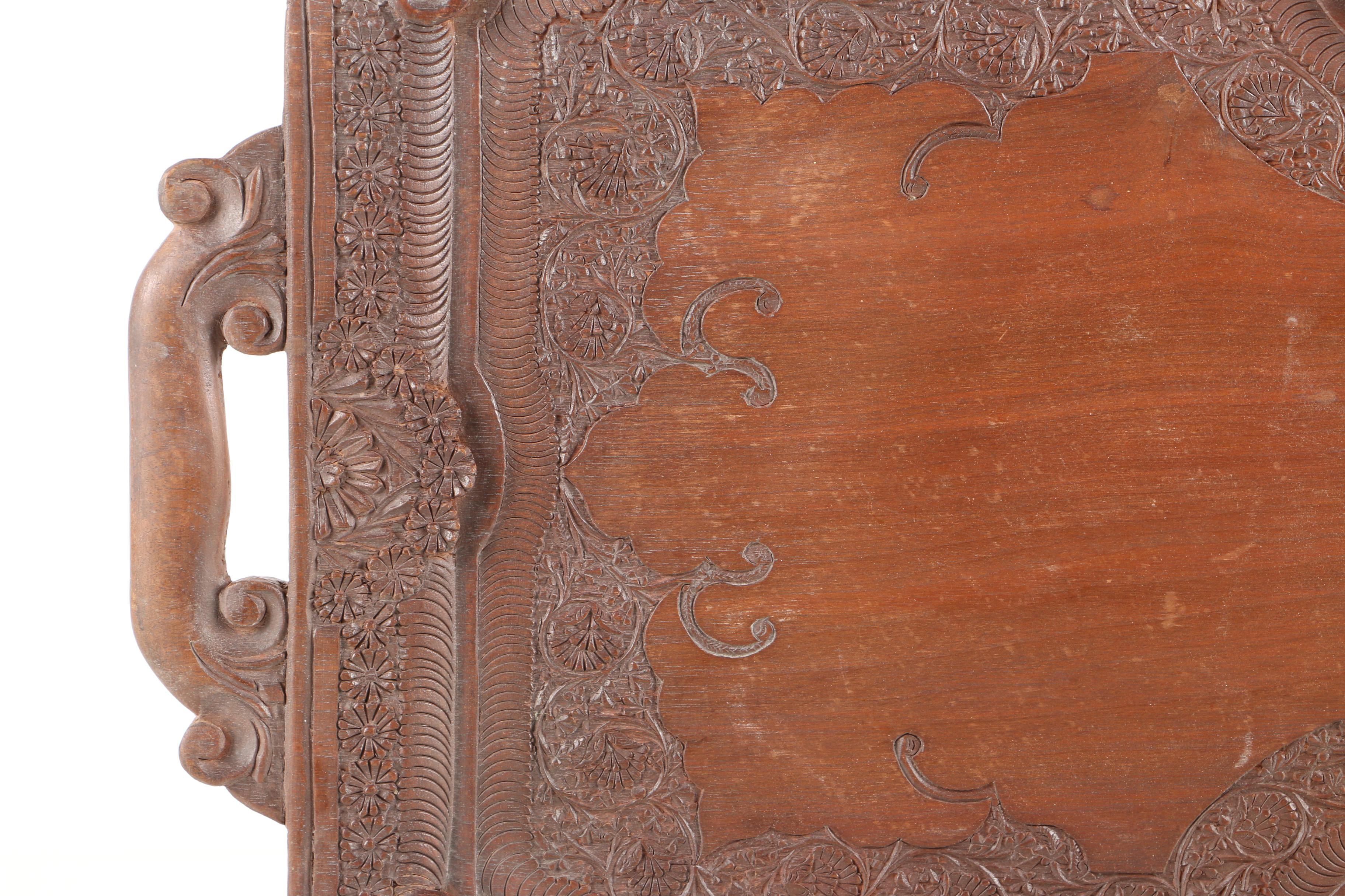 Hand-Carved Wooden Tray