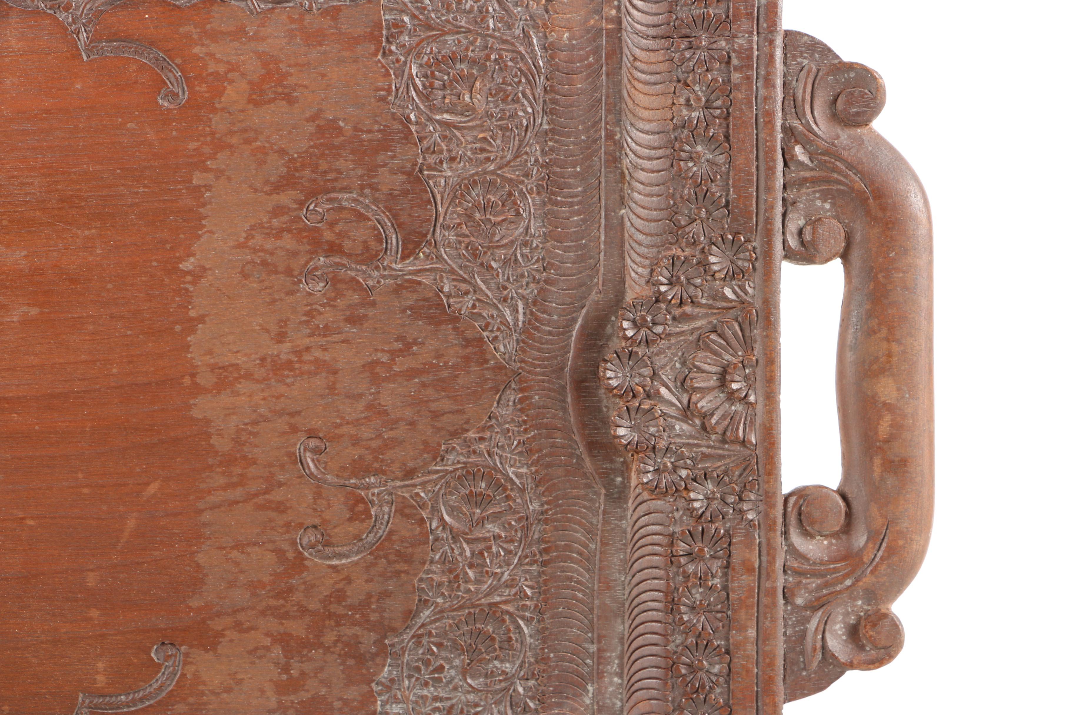 Hand-Carved Wooden Tray