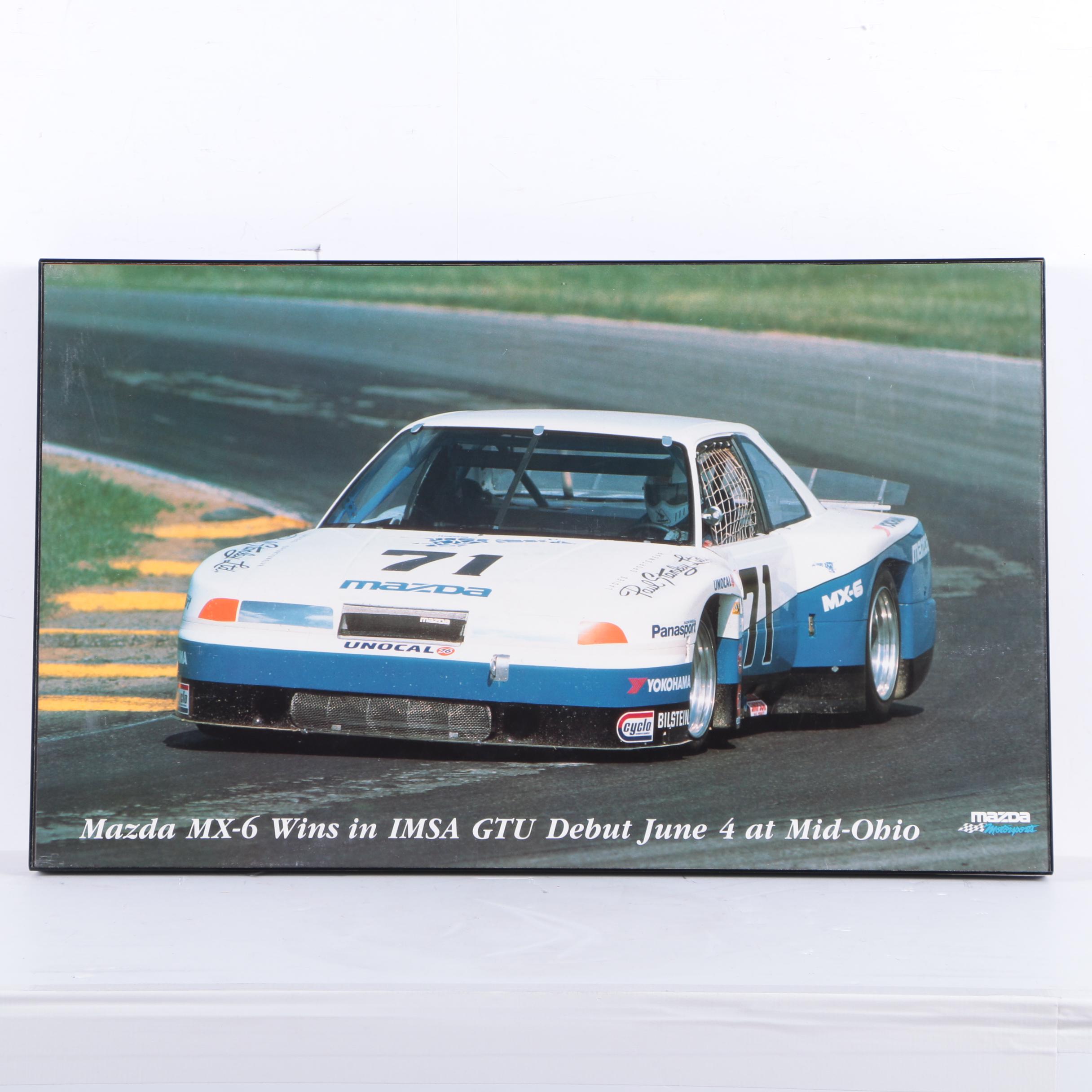 Offset Lithograph Poster on Paper Depicting Mazda MX-6