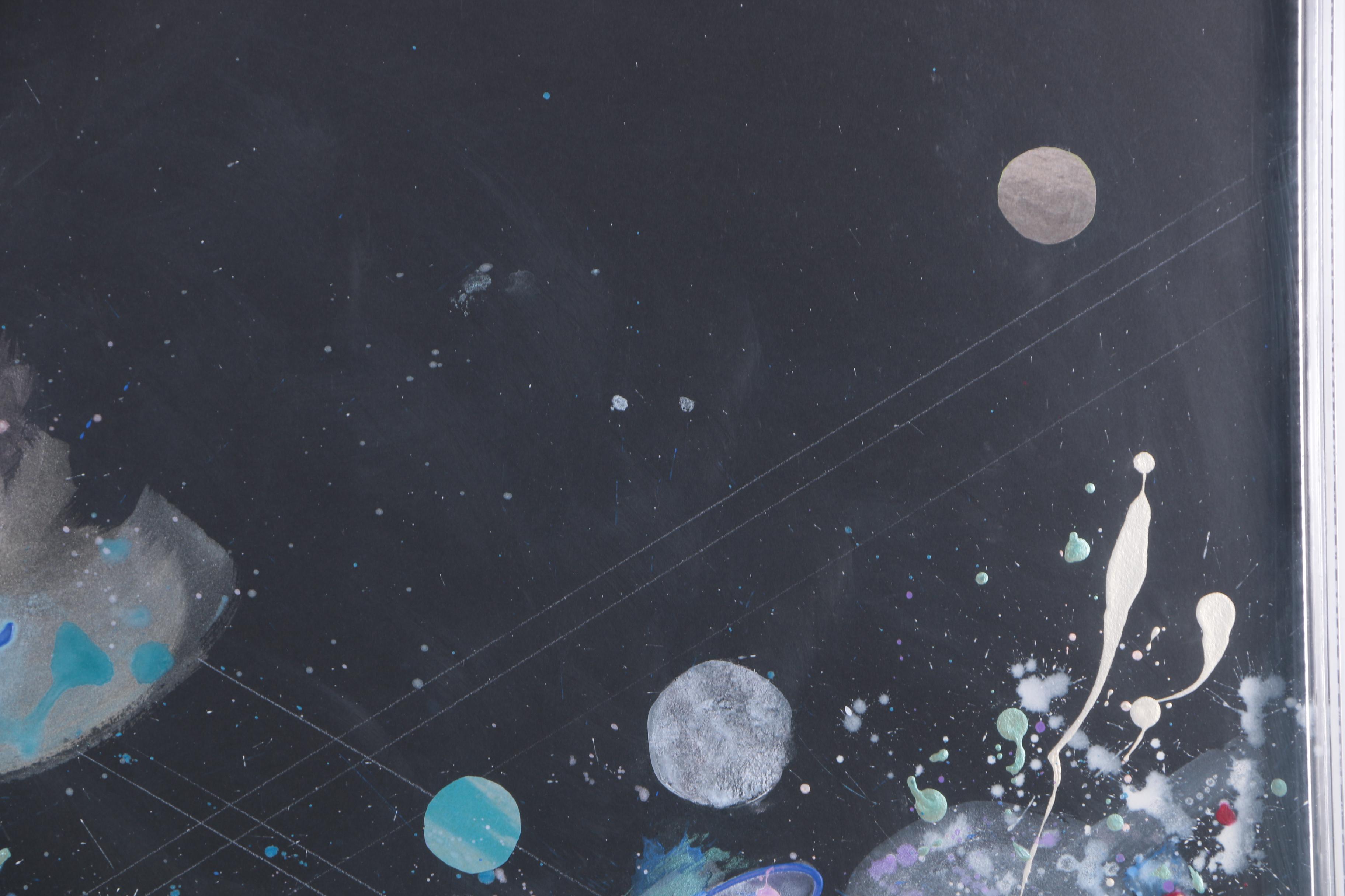 Desy Safan-Gerard Mixed Media Collage on Paper "Crescendo"