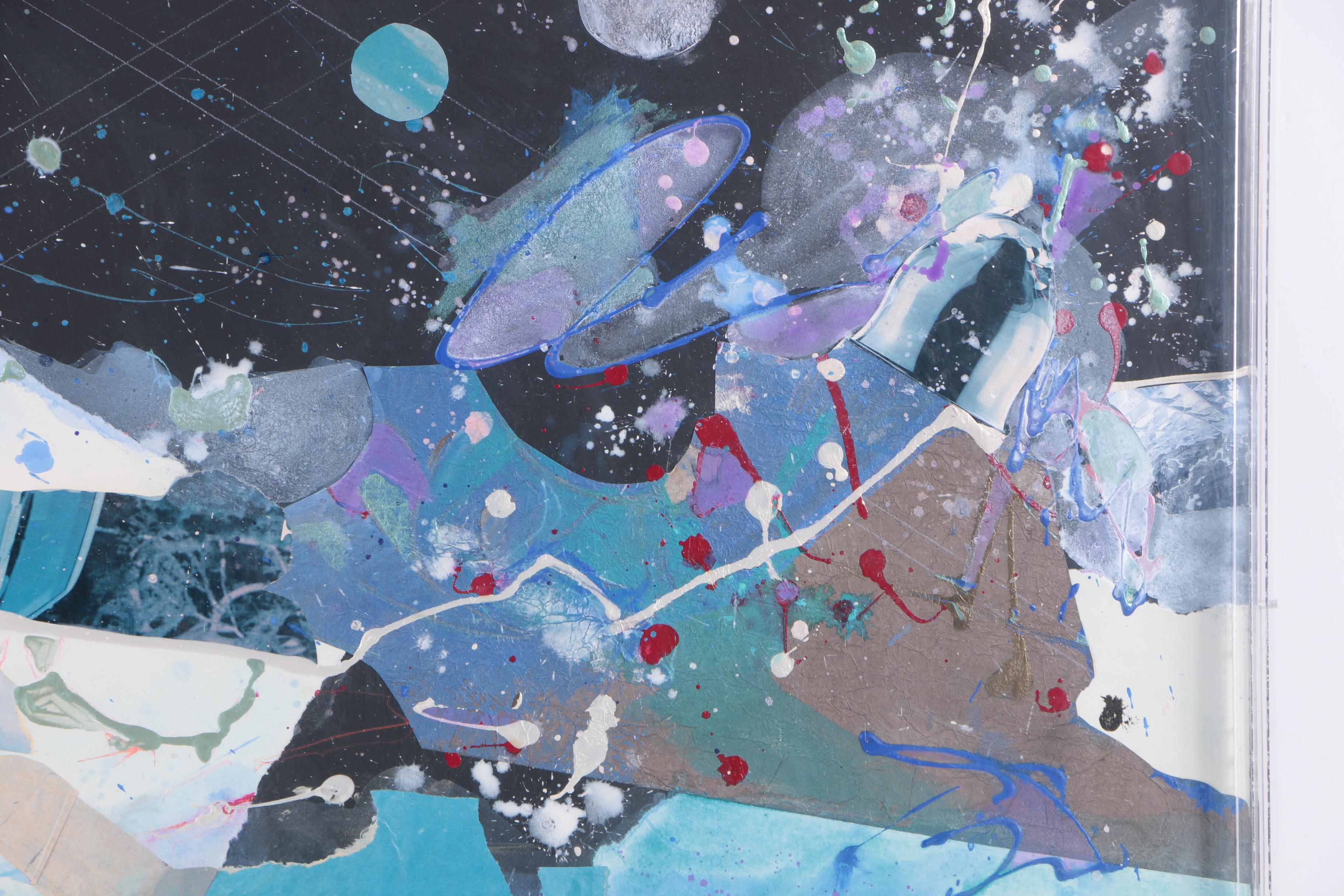 Desy Safan-Gerard Mixed Media Collage on Paper "Crescendo"