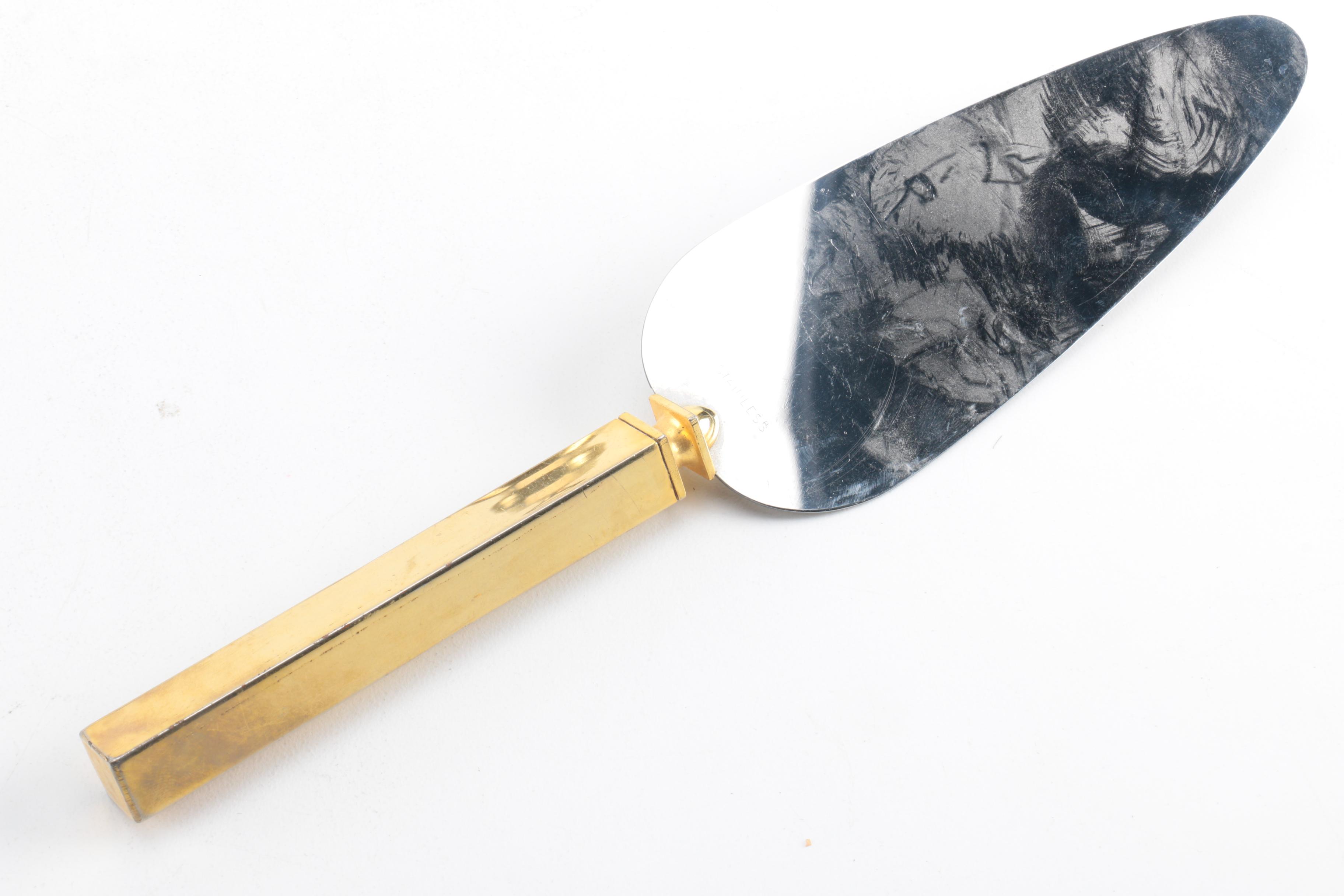 Silver Plate Rattail Handled Ladle, Bell, and Other Flatware