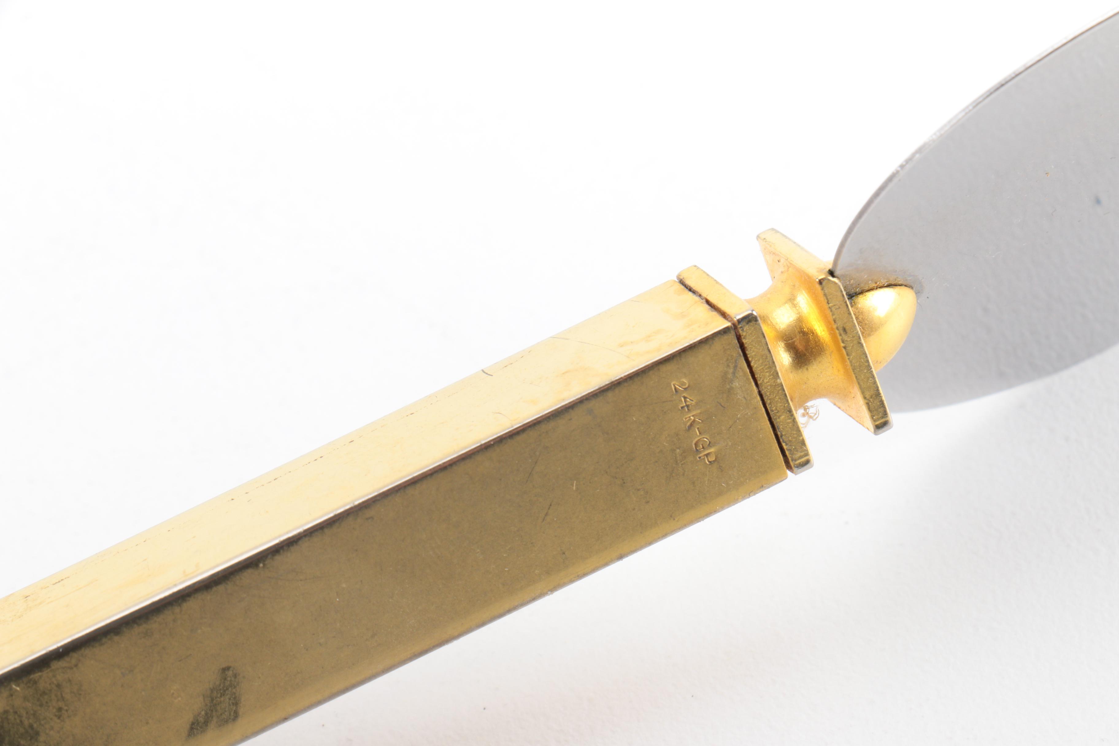 Silver Plate Rattail Handled Ladle, Bell, and Other Flatware