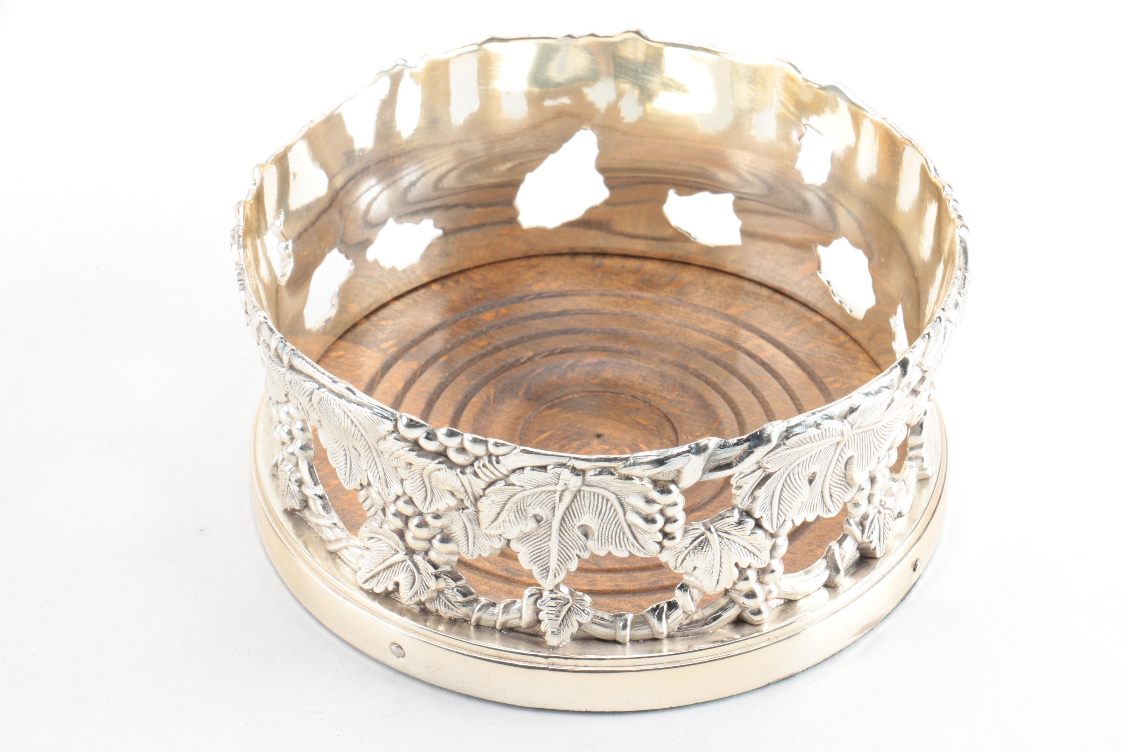 Ornate Metal Basket and Candle Holder