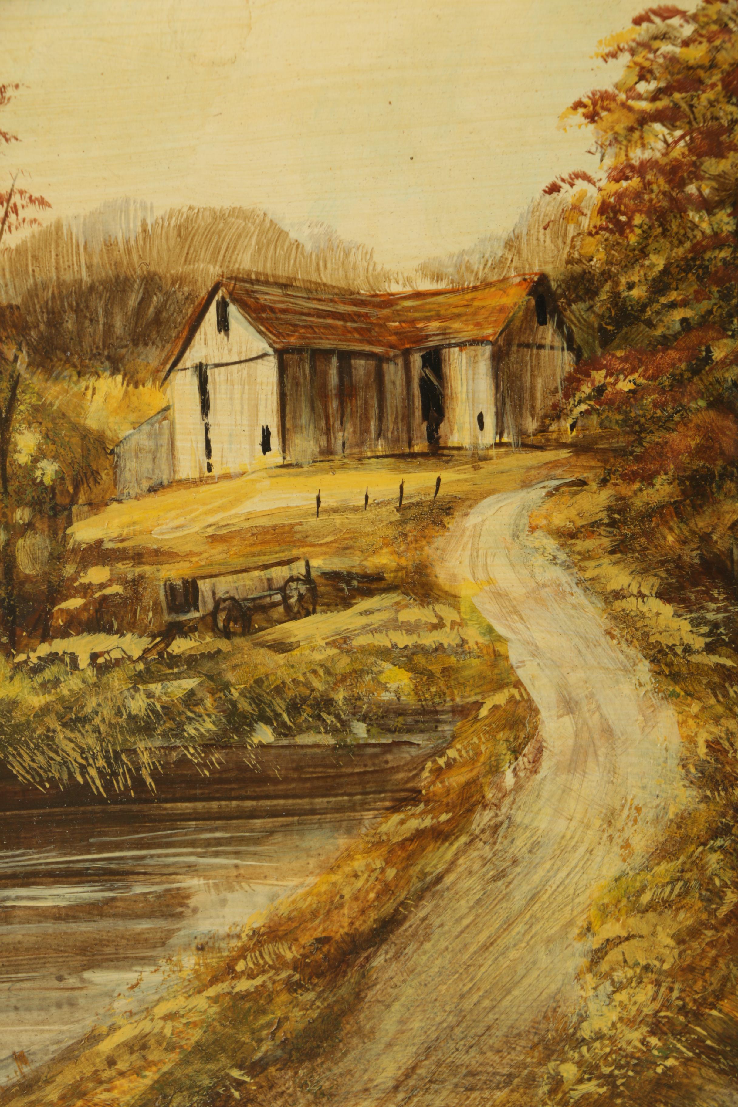 Richard K. Collopy Acrylic Paintings on Board of Rural Landscapes