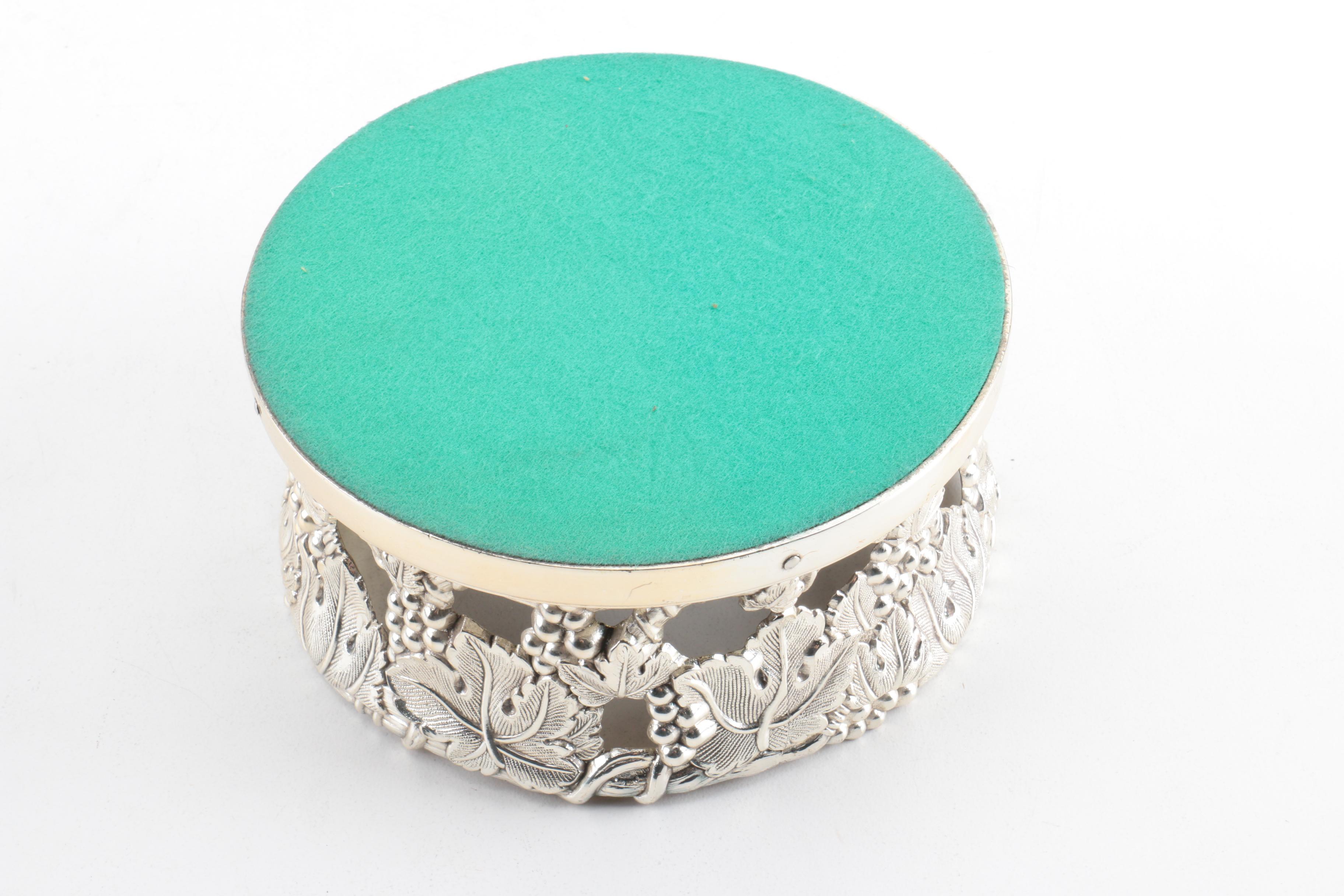 Ornate Metal Basket and Candle Holder