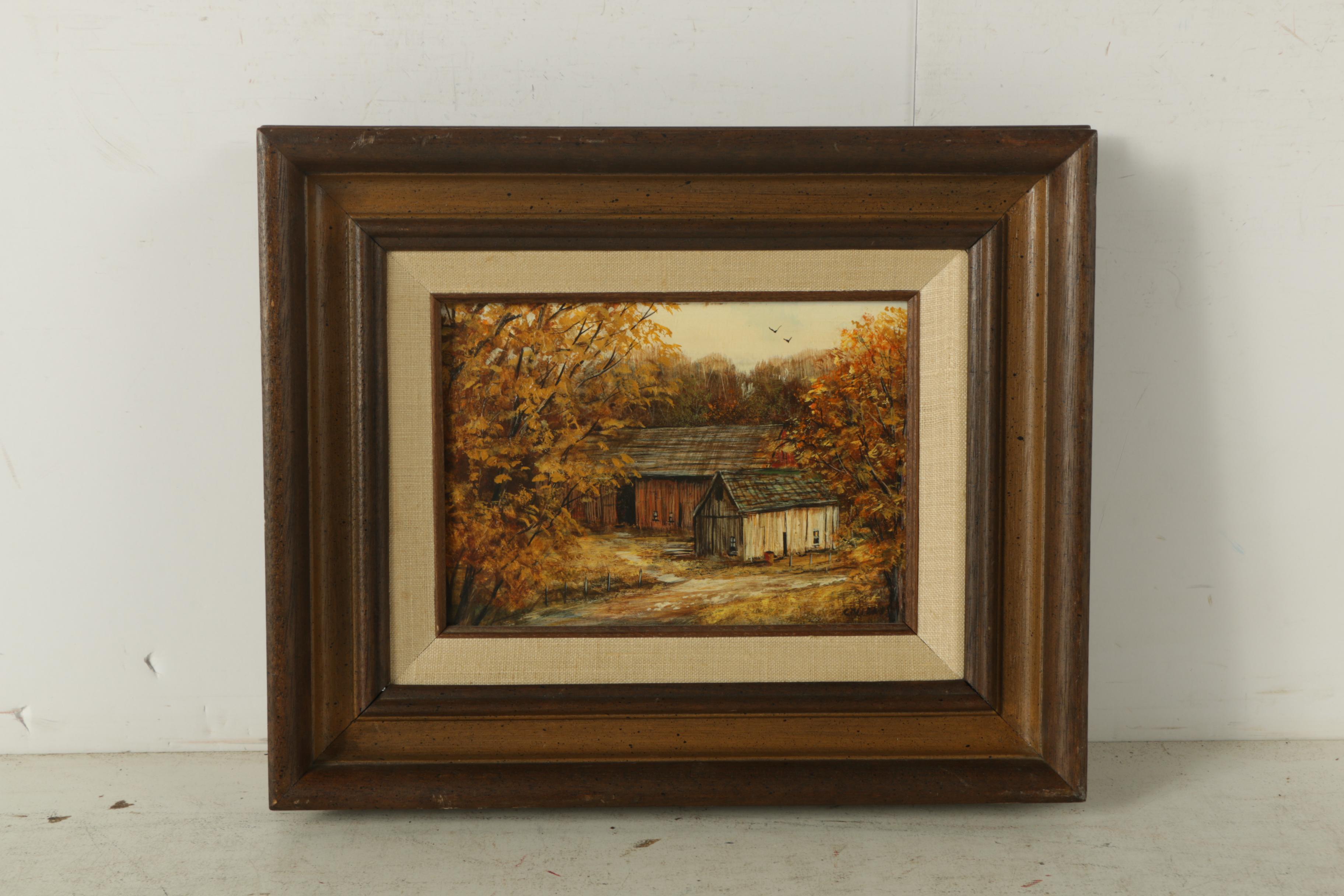 Richard K. Collopy Acrylic Paintings on Board of Rural Landscapes