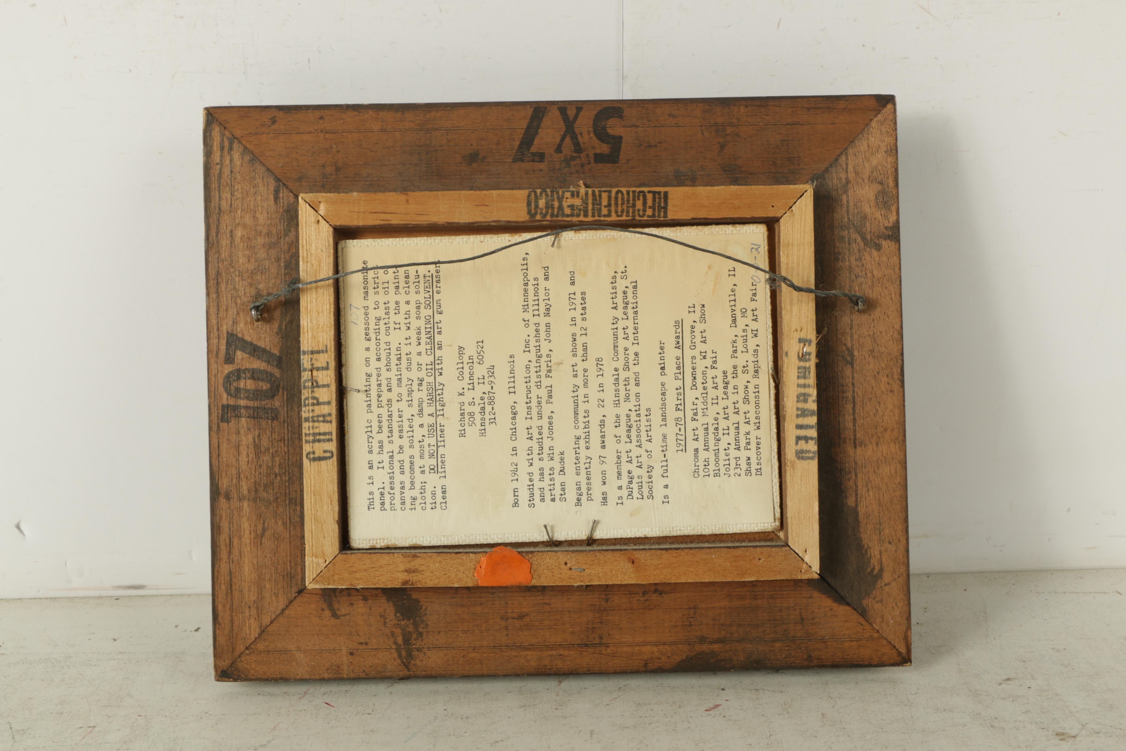 Richard K. Collopy Acrylic Paintings on Board of Rural Landscapes