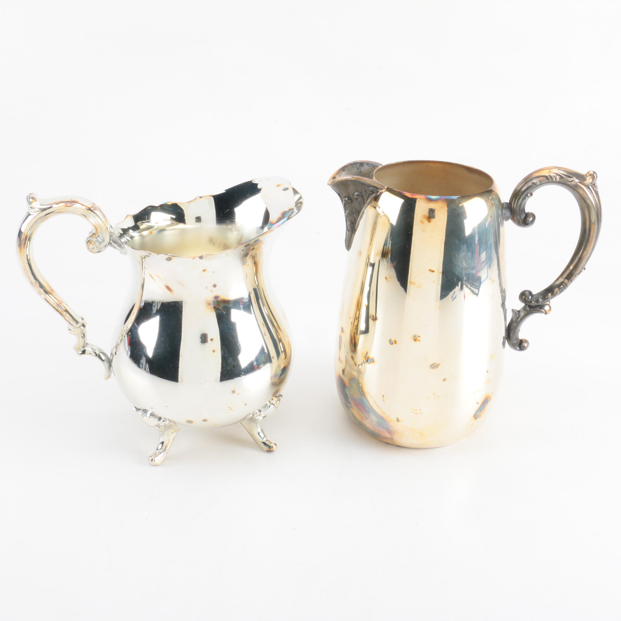 Wm Rogers Mfg. Co. and Other Silver-Plated Water Pitchers