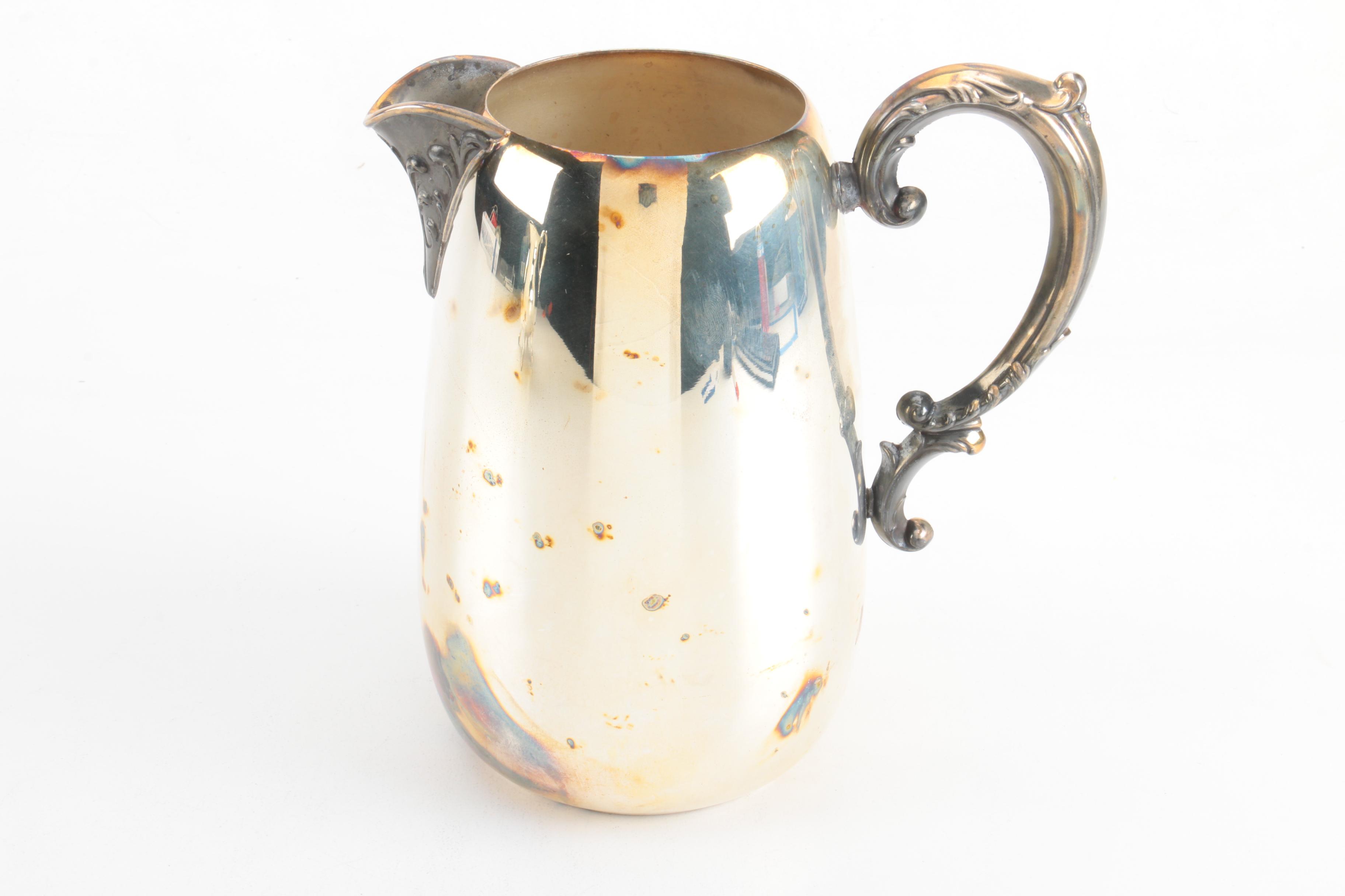 Wm Rogers Mfg. Co. and Other Silver-Plated Water Pitchers