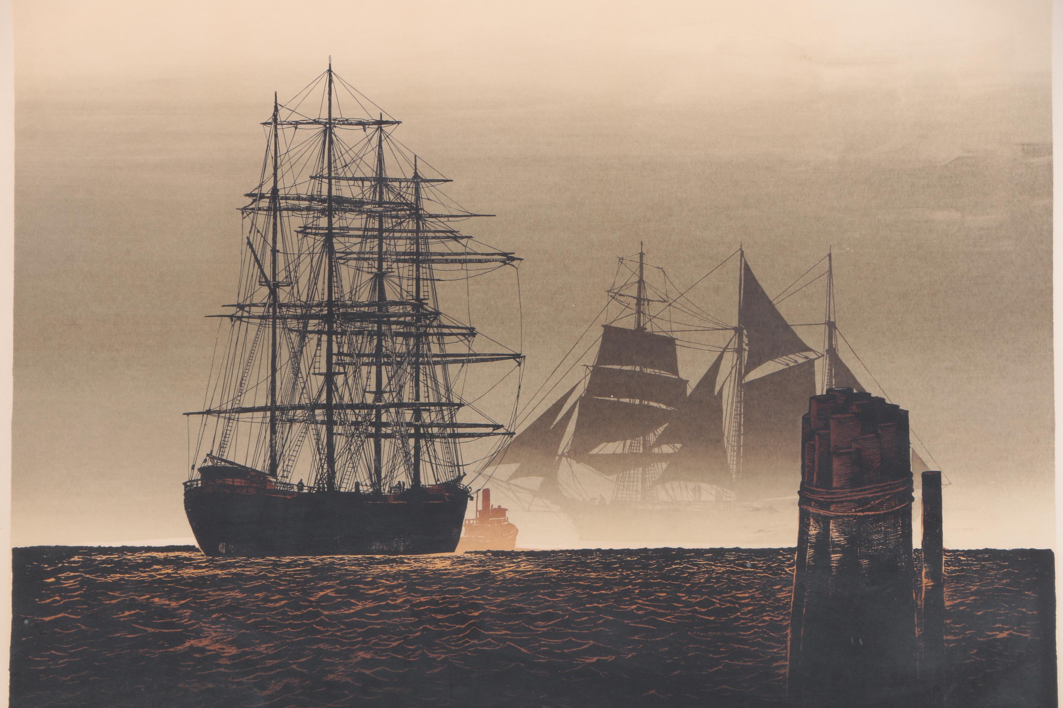 Elton Bennett Serigraph on Paper "Down to the Sea"