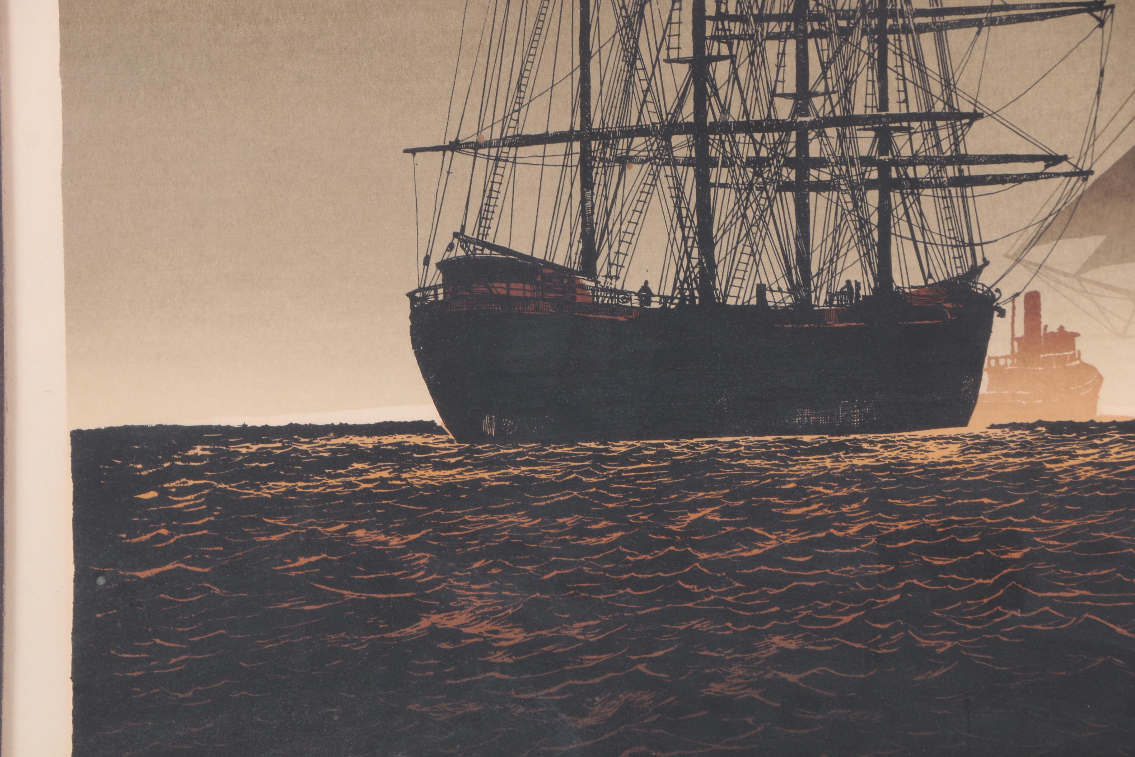 Elton Bennett Serigraph on Paper "Down to the Sea"